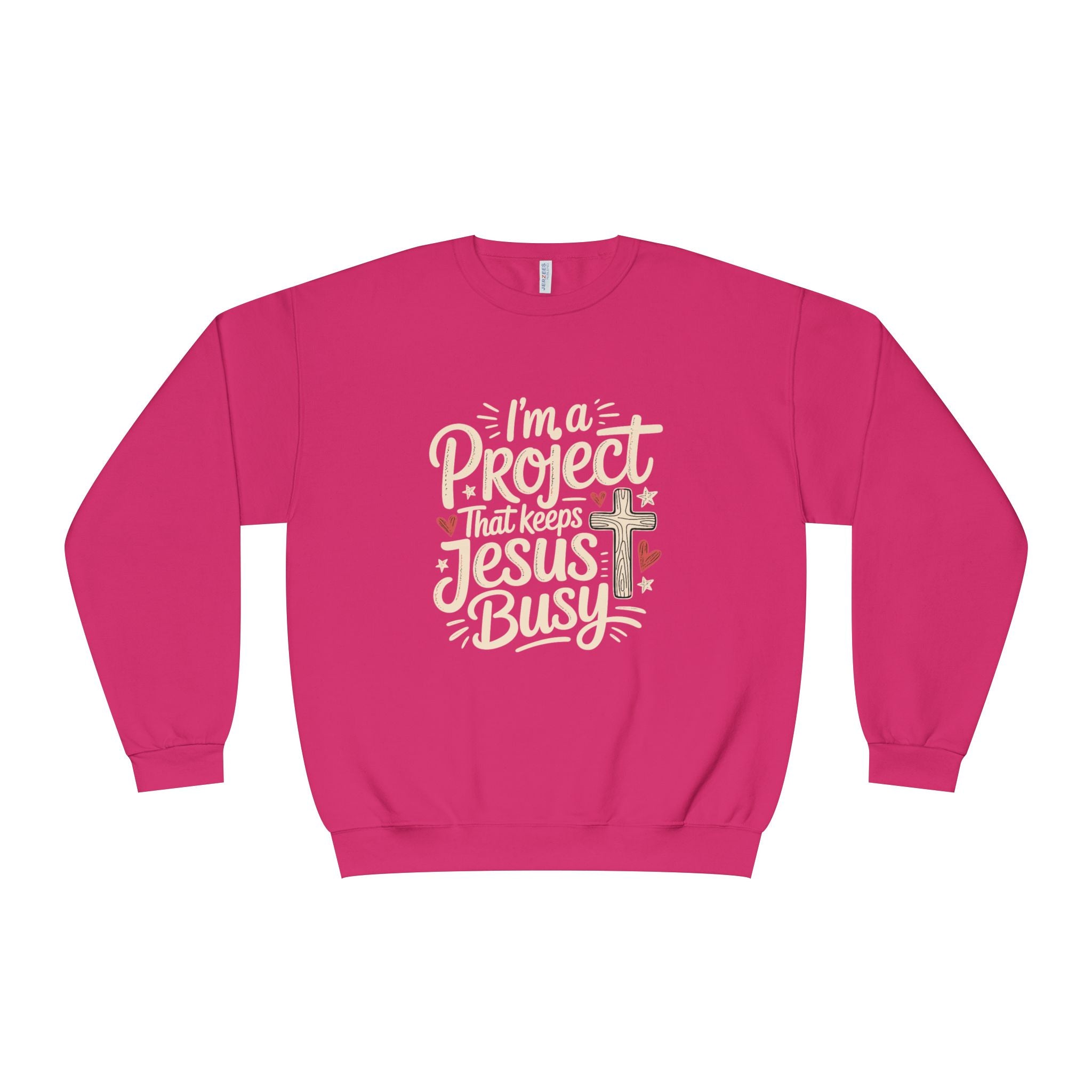 Im a Project That Keeps Jesus Busy Crewneck Sweatshirt