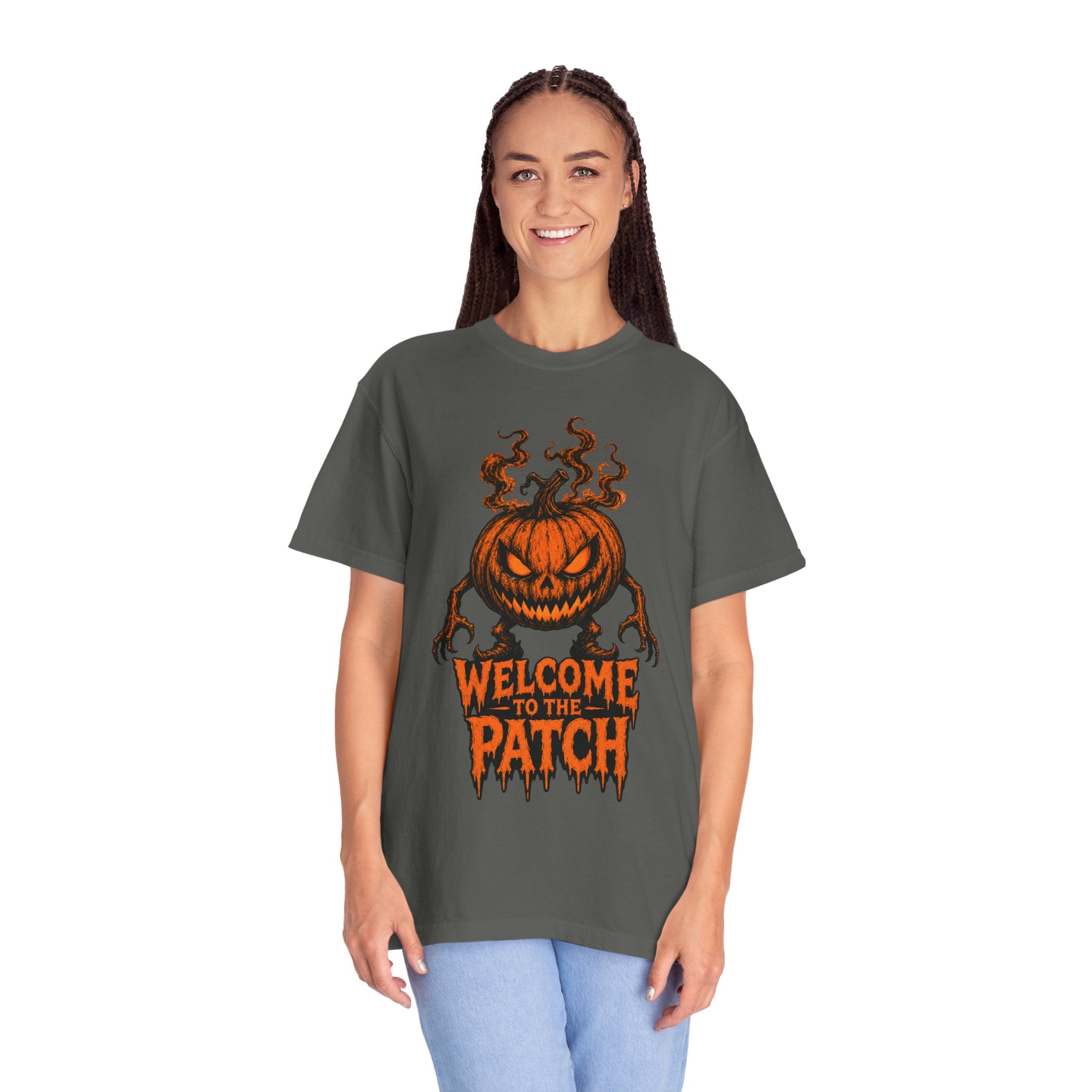 Welcome to the Patch Pumpkin T Shirt Halloween Horror Tee