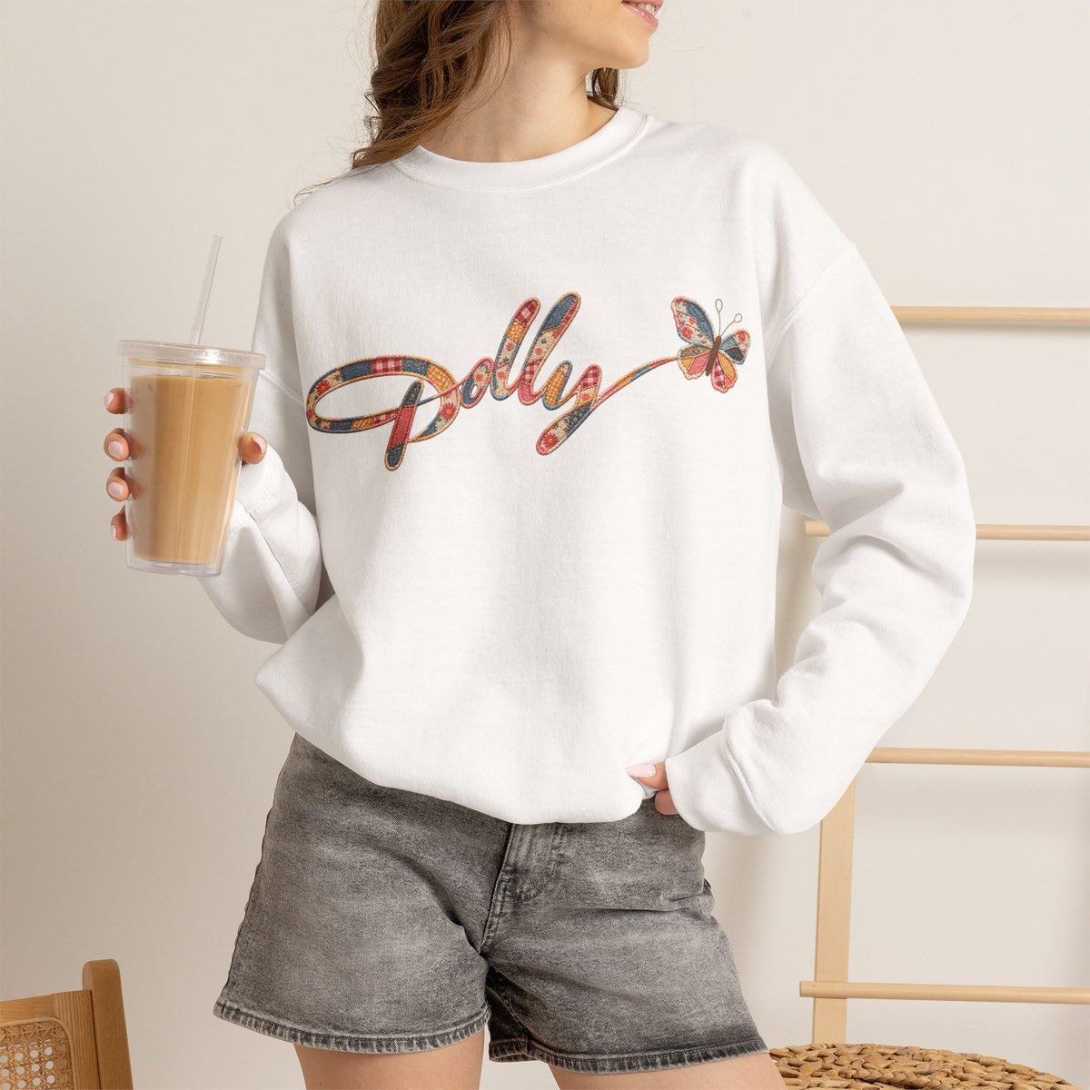 Dolly Floral Script Crewneck Sweatshirt