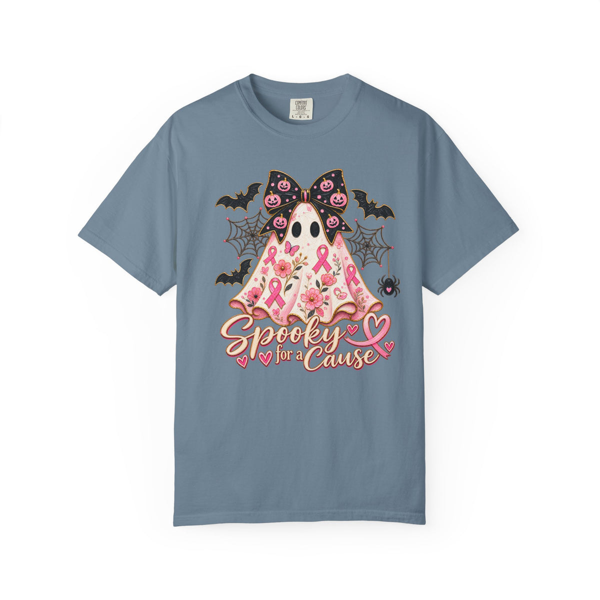 Pink Ribbon Ghost T shirt | Halloween Breast Cancer Awareness