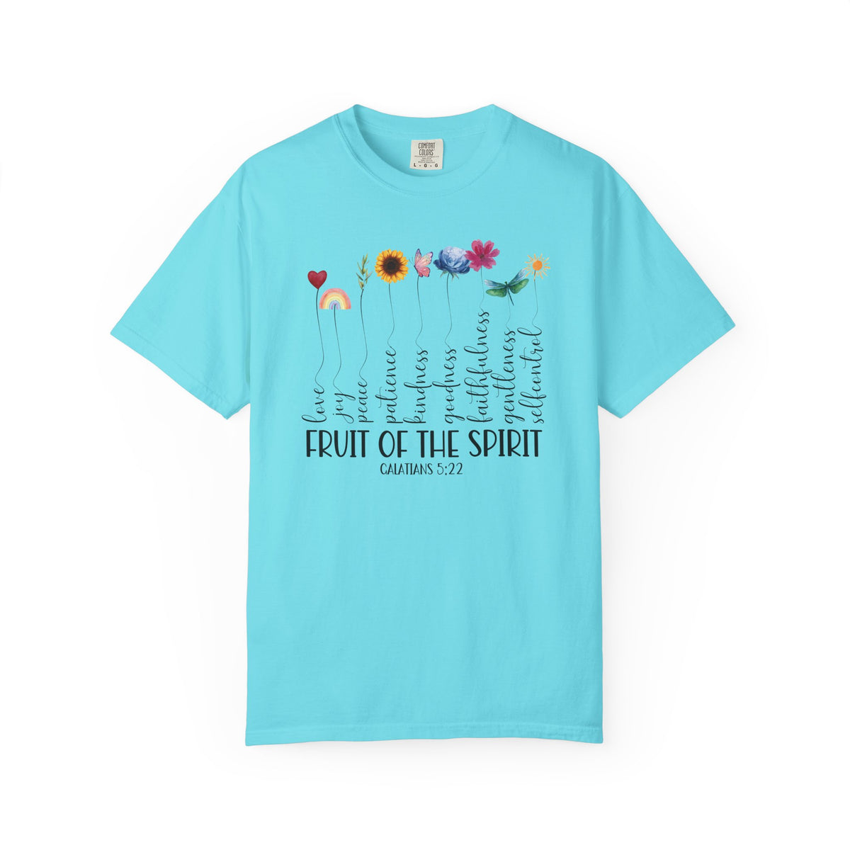 Fruit of the Spirit Floral Tee shirt | Galatians 5:22 Scripture Tee
