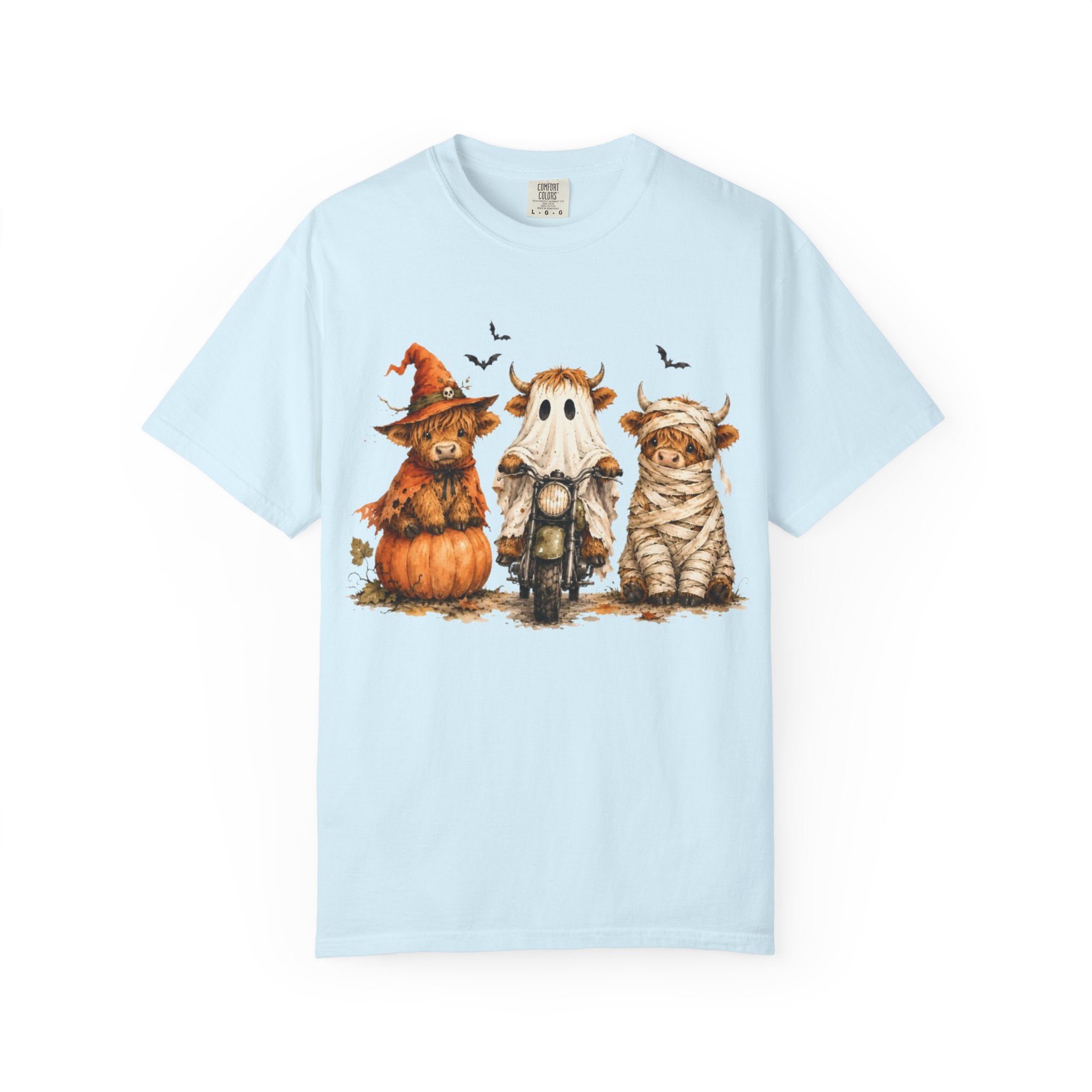 Halloween Pumpkin Cat Ghost T Shirt Cute Spooky Trio Tee
