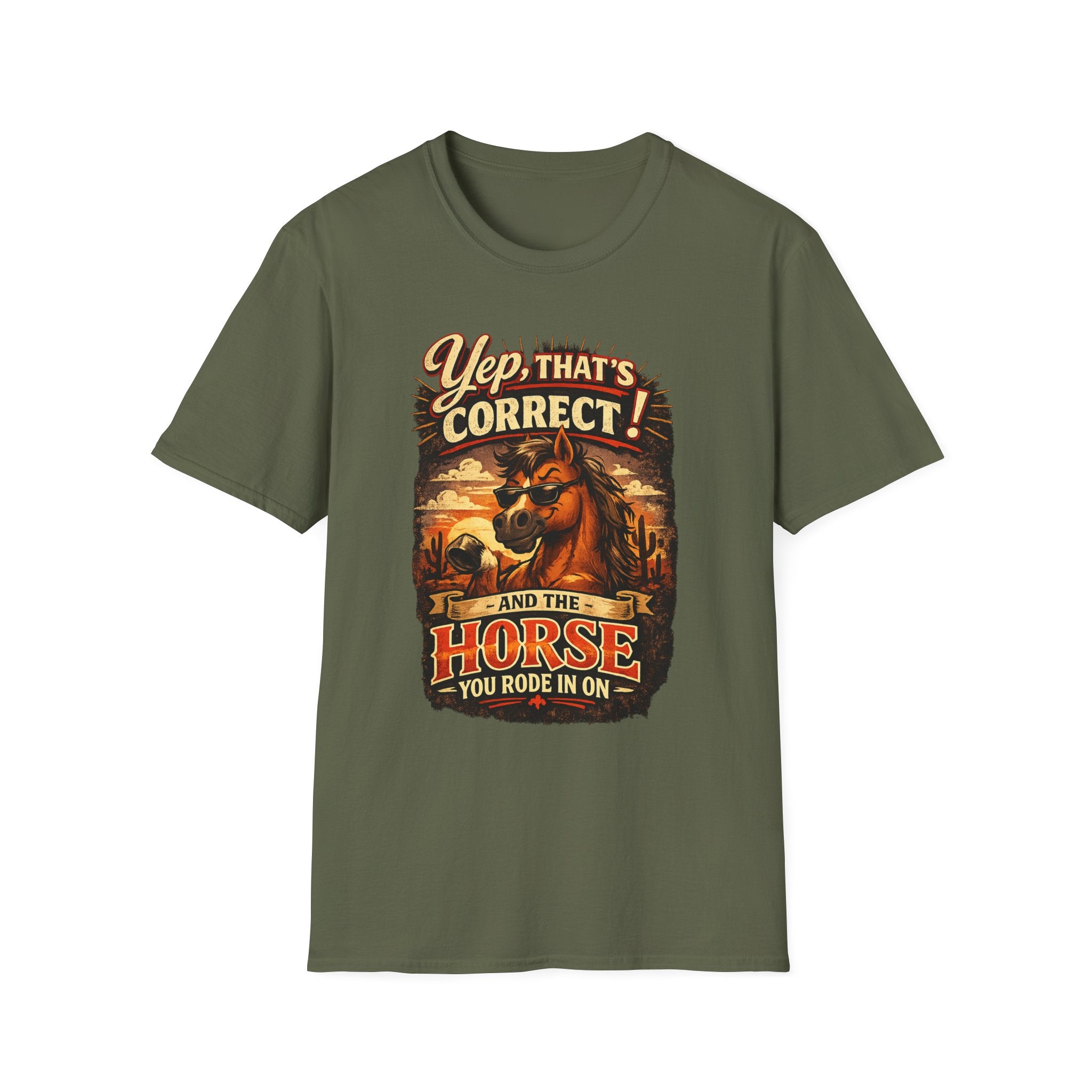 Yep That’s Correct! Horse Retro Graphic T‑Shirt