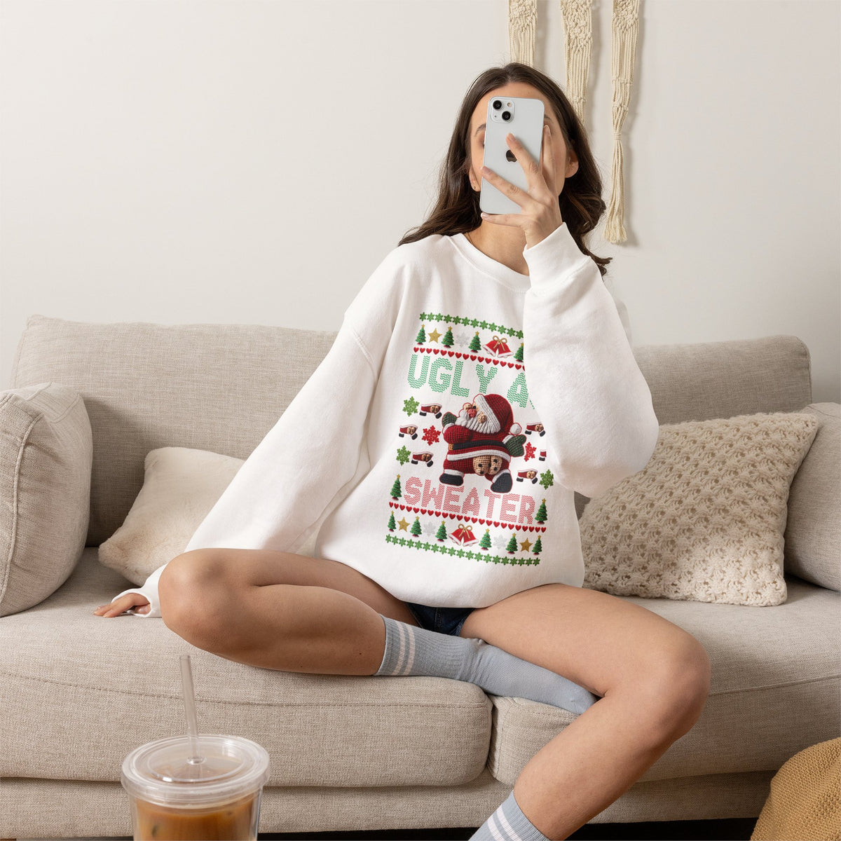 Funny Ugly Christmas Sweater, Ugly Ass Sweater Sweatshirt, Sarcastic Christmas Shirt, Adult Holiday Party Outfit, Gag Gift