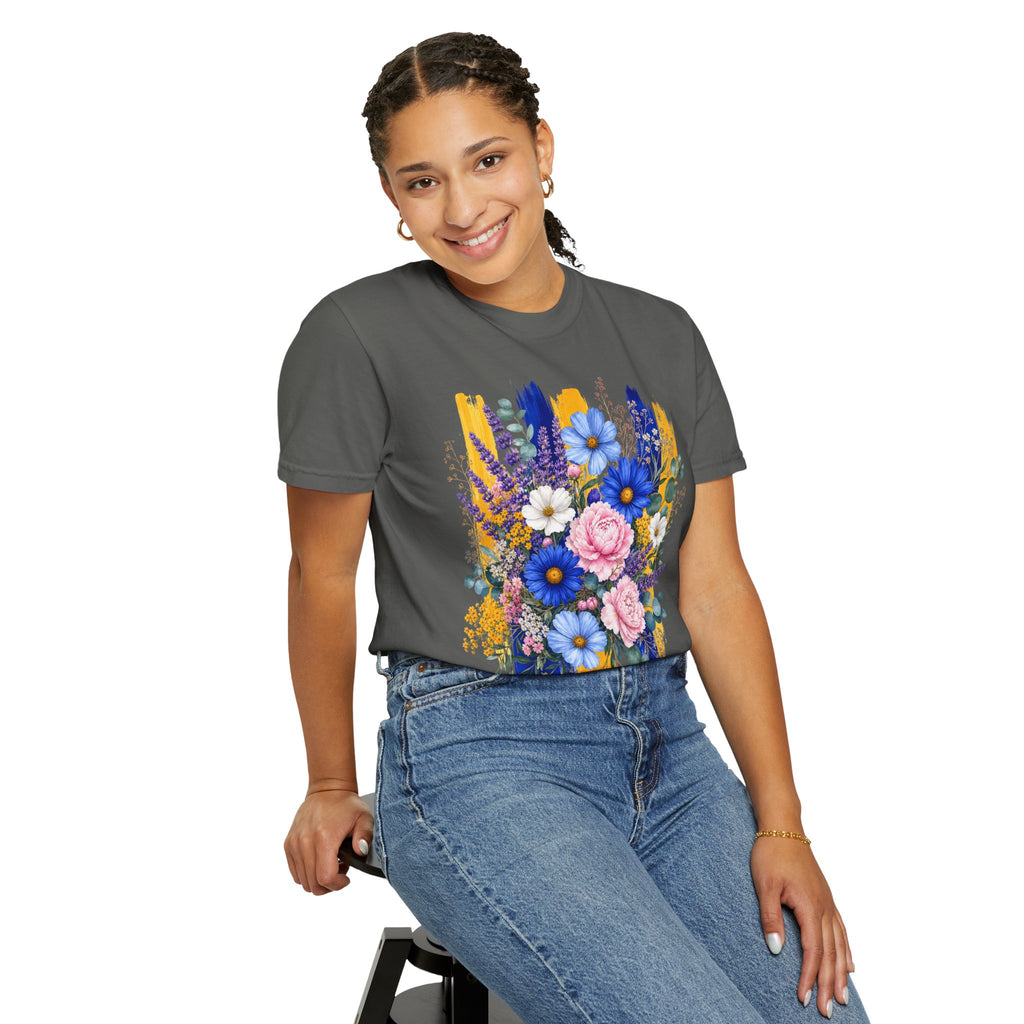 Floral Brushstroke Bouquet T Shirt