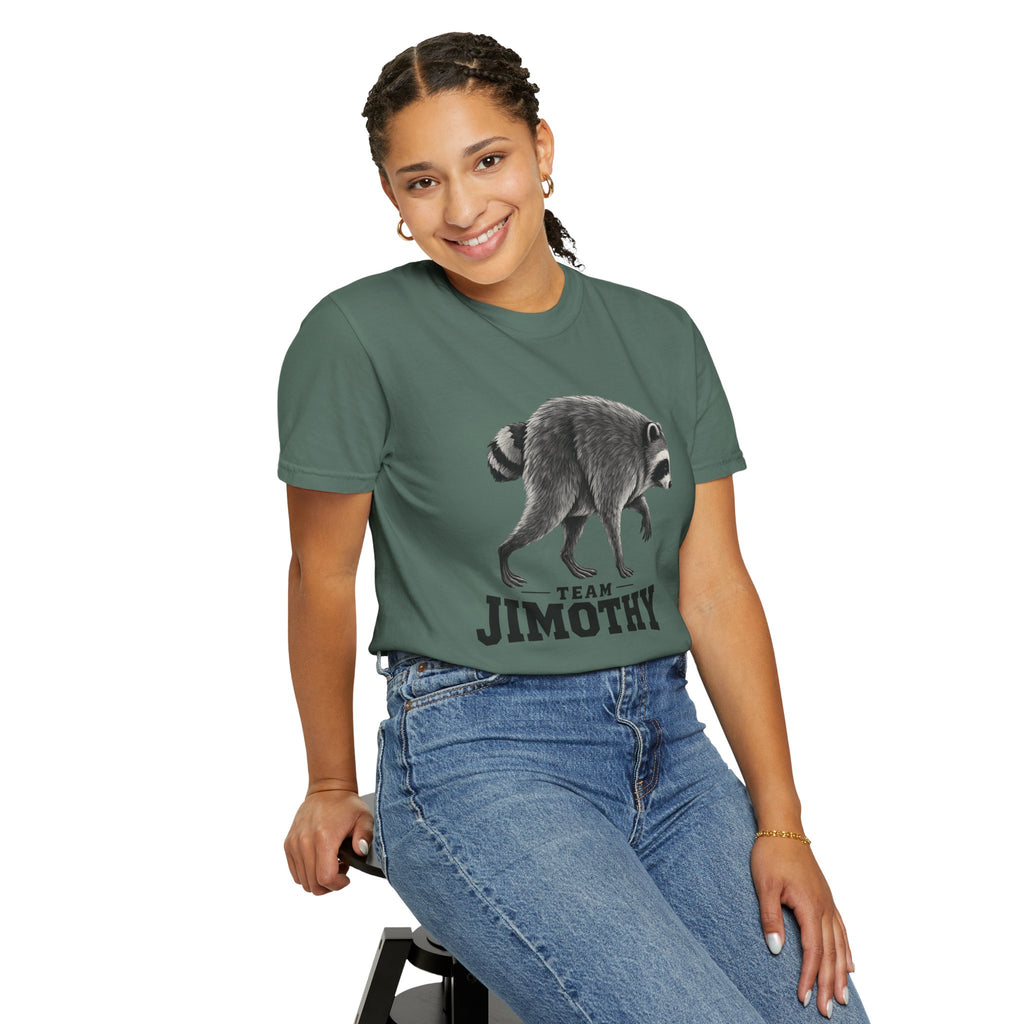 Team Jimothy Raccoon Garment Dyed Tee Shirt Vintage Wildlife Graphic Tee