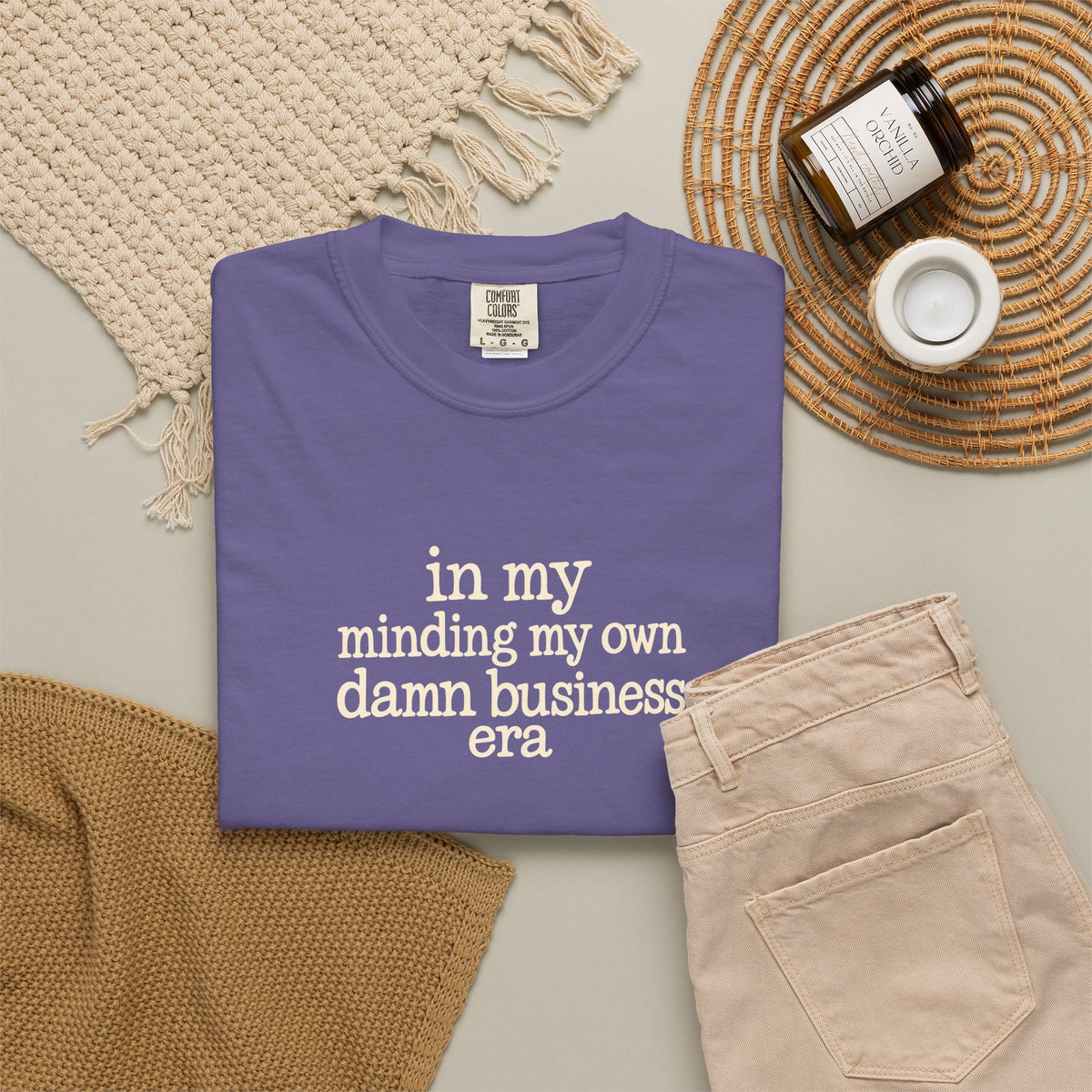 in my minding my own damn business era T shirt | text tee casual graphic top