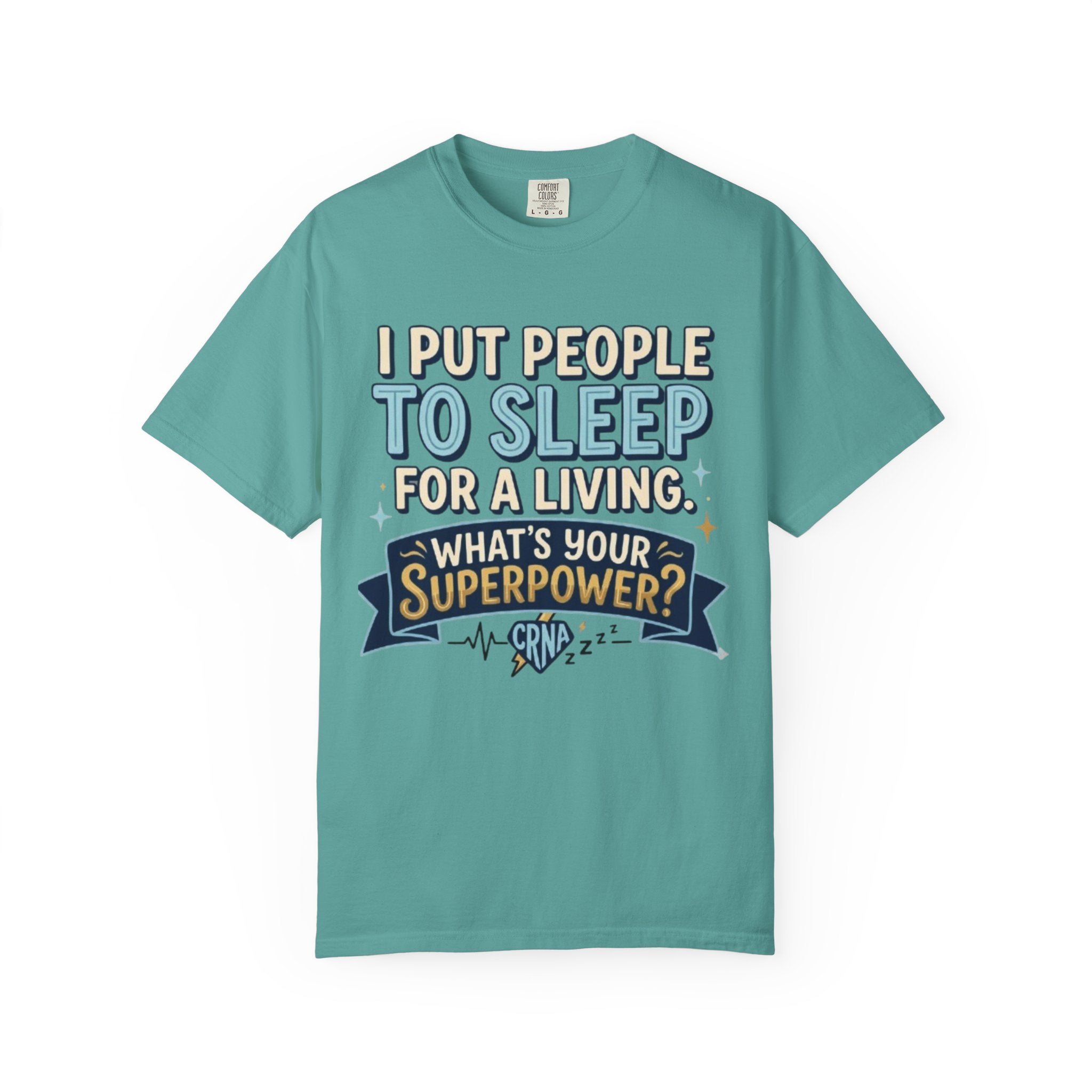 RN Anesthetist T‑Shirt I Put People To Sleep For A Living Nurse Anesthesia Tee