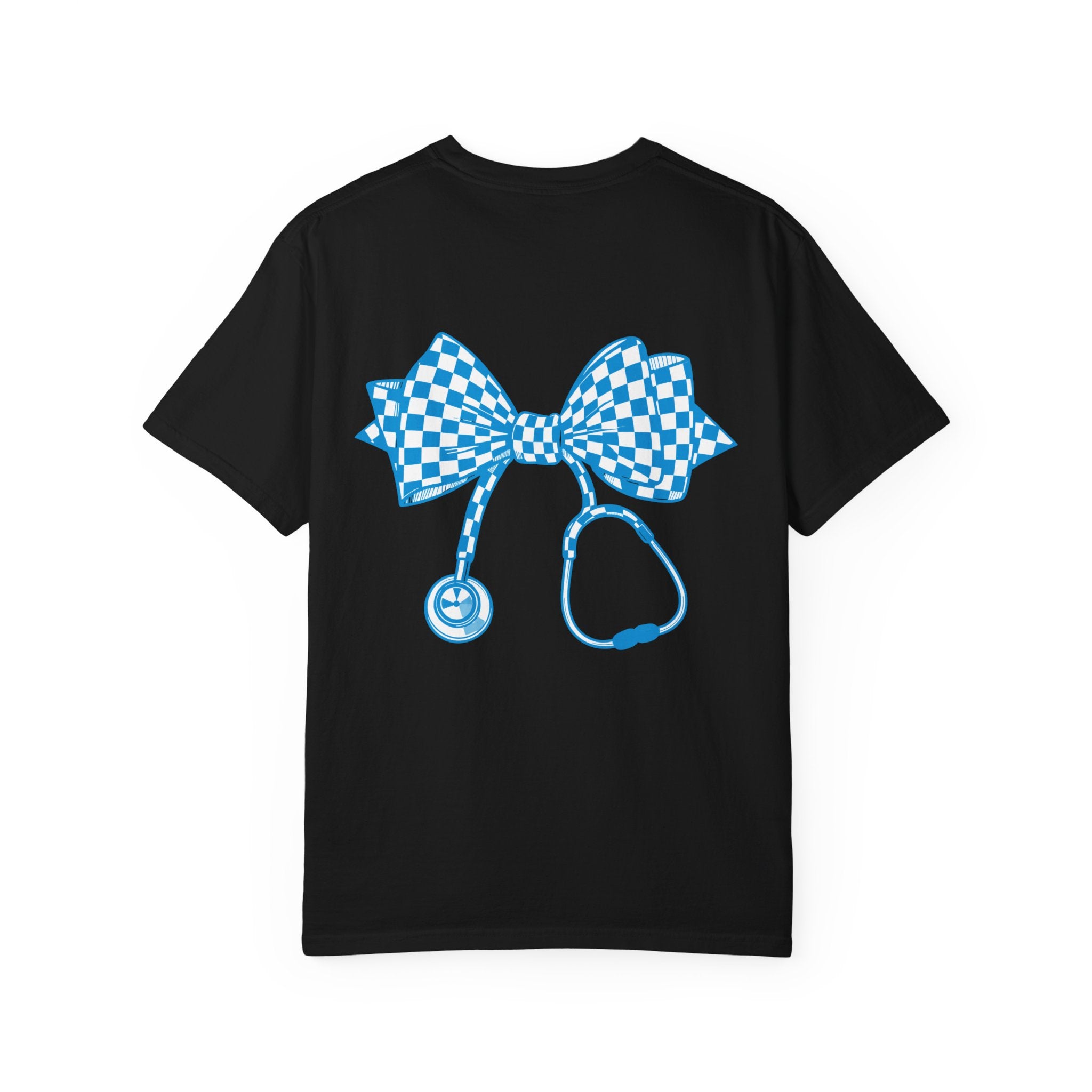 Checkerboard Stethoscope T Shirt Cute Nurse Doctor Medical Tee