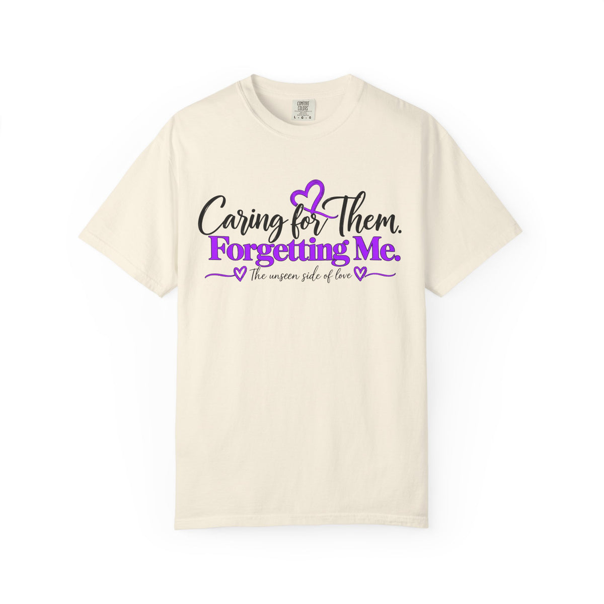 Caring for Them Forgetting Me T shirt | Alzheimer Awareness Purple Ribbon