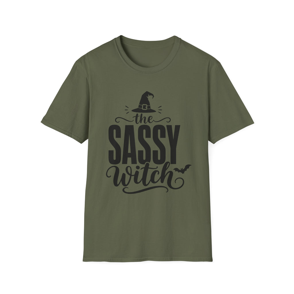 Sassy Witch T Shirt Halloween Graphic Tee with Witch Hat