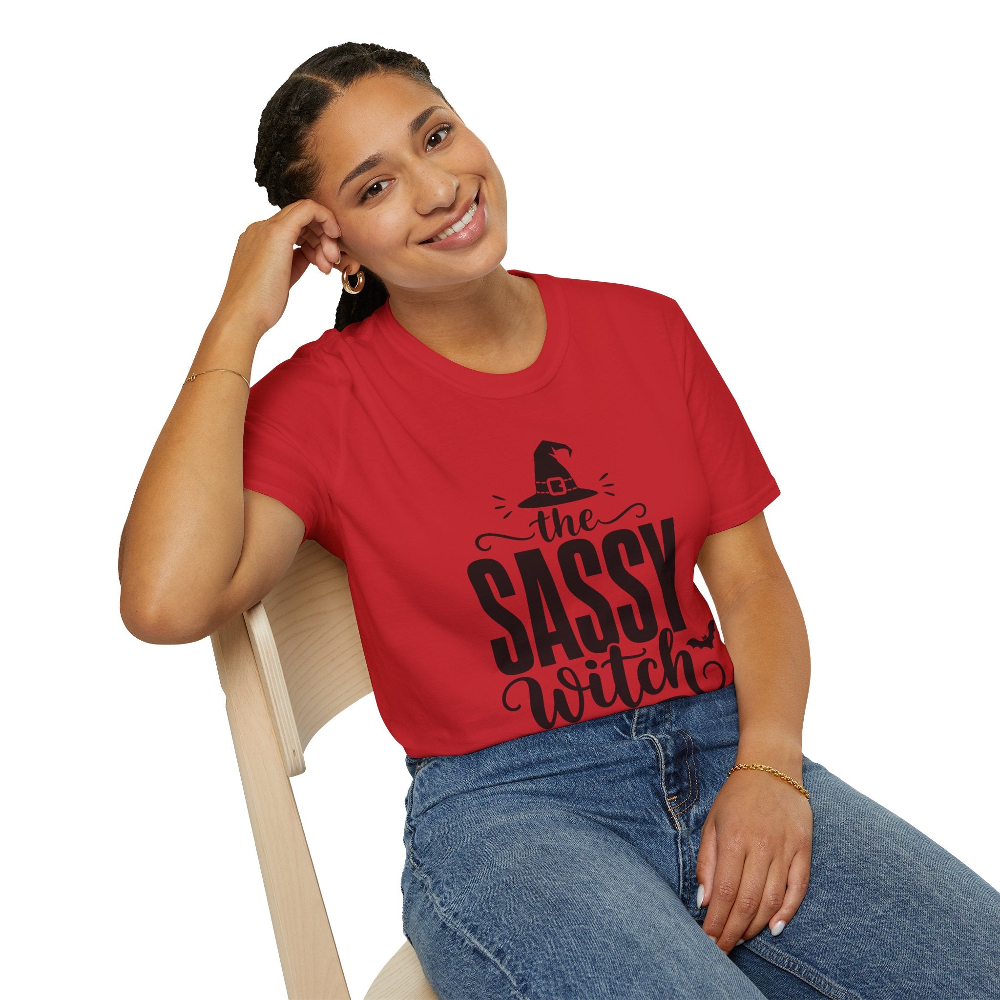Sassy Witch T Shirt Halloween Graphic Tee with Witch Hat