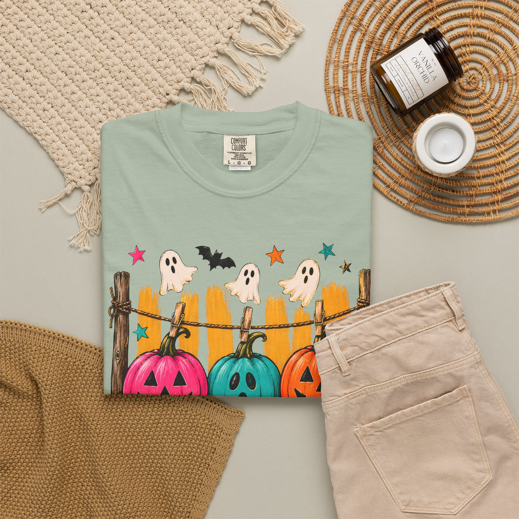 Halloween Pumpkins and Ghosts T Shirt Cute Jack O Lantern Halloween Tee
