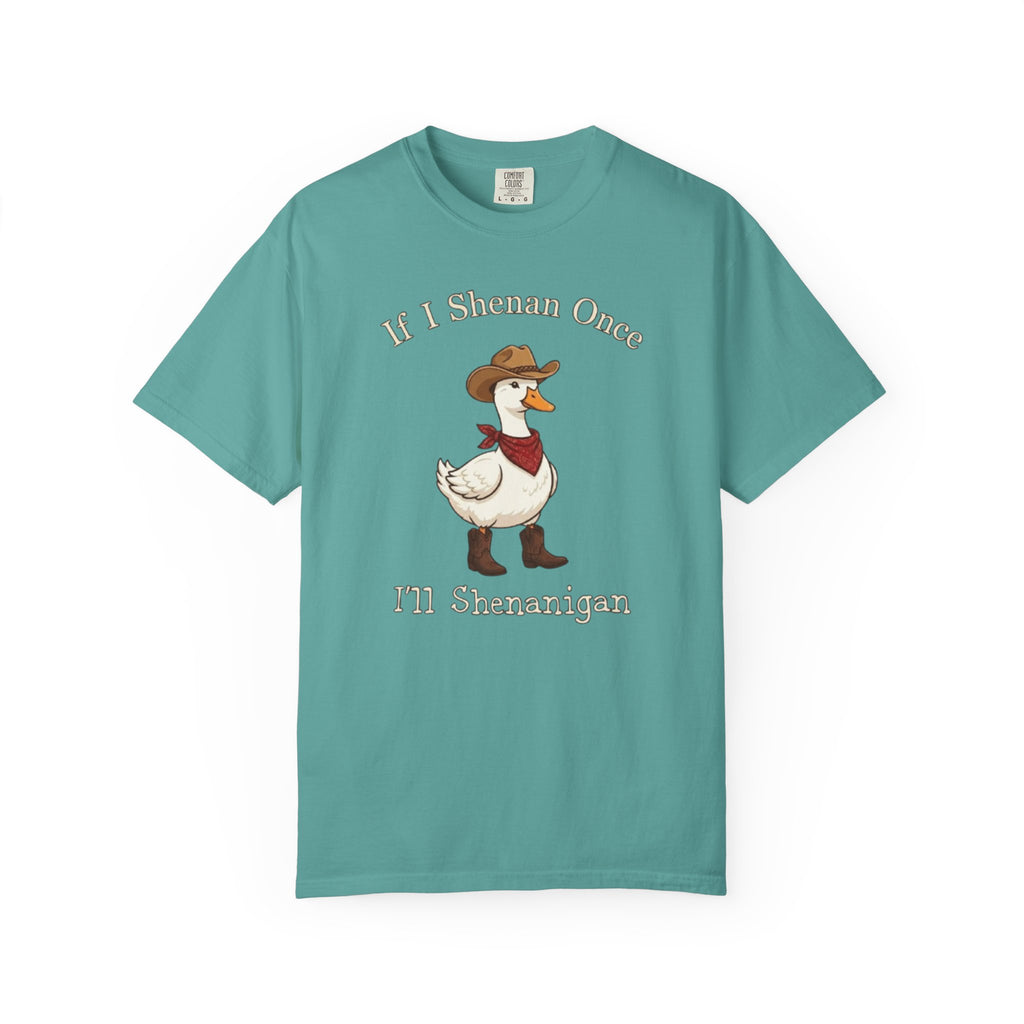 If I Shenan Once I ll Shenanigan T Shirt Funny Cowboy Duck Graphic Tee