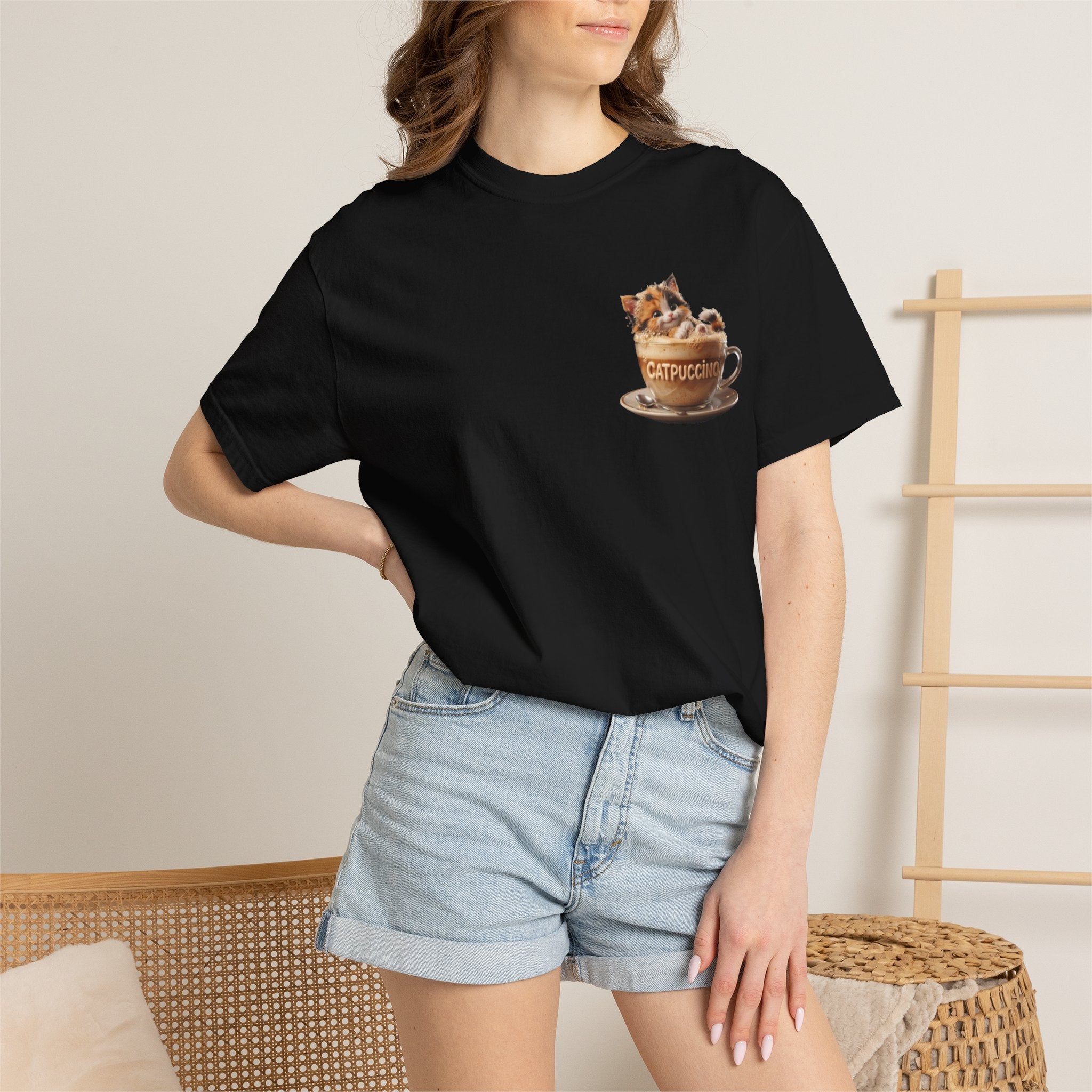 Cat in Cappuccino Cup T Shirt