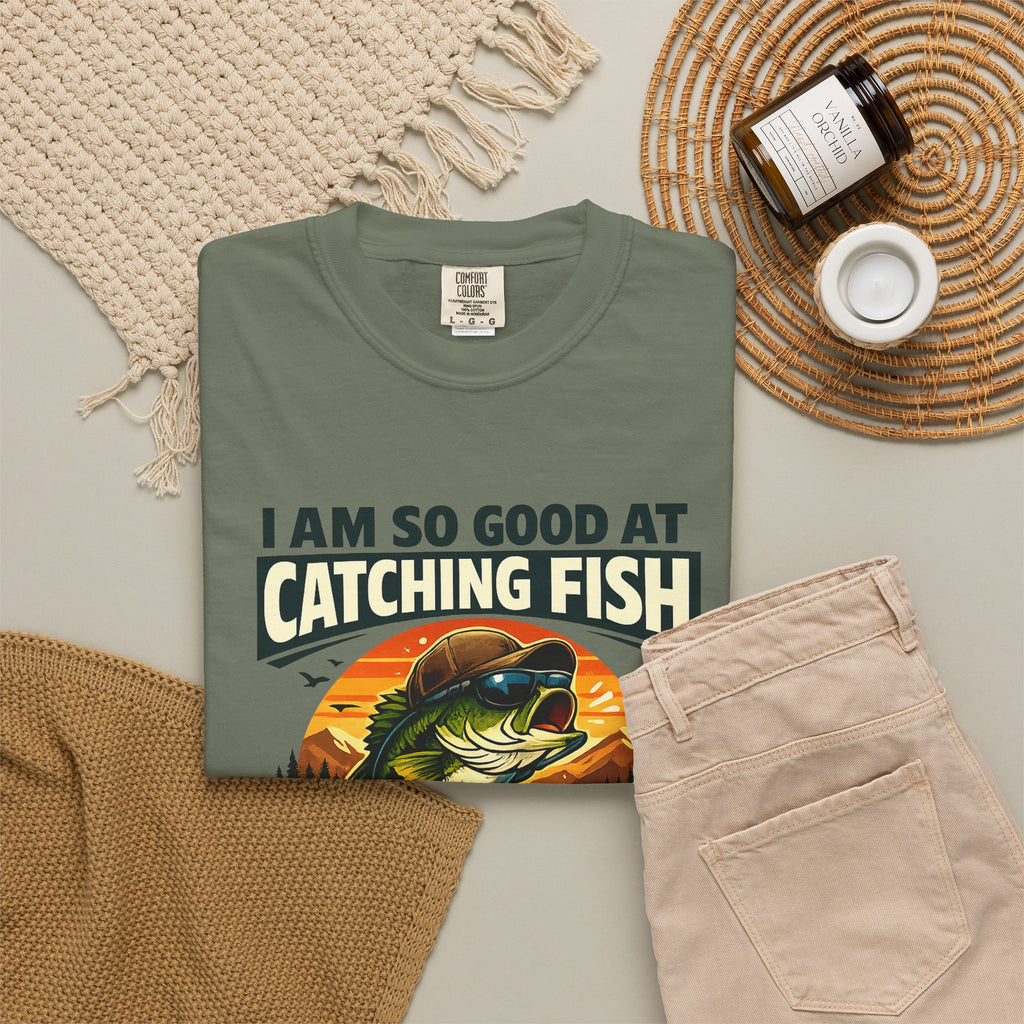 Fishing T Shirt I Am So Good at Catching Fish That the Fish Tell Stories About Me