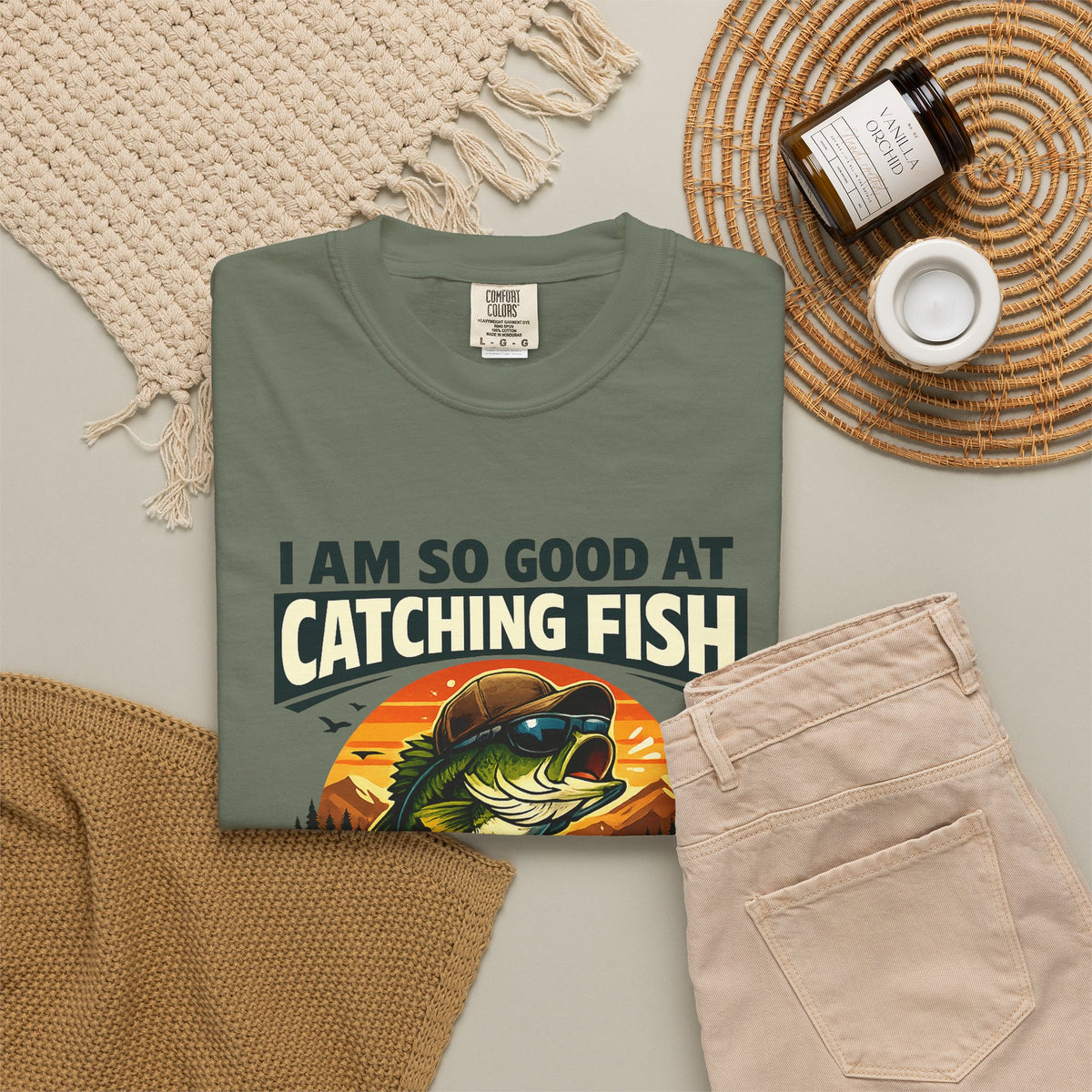 Fishing T Shirt I Am So Good at Catching Fish That the Fish Tell Stories About Me