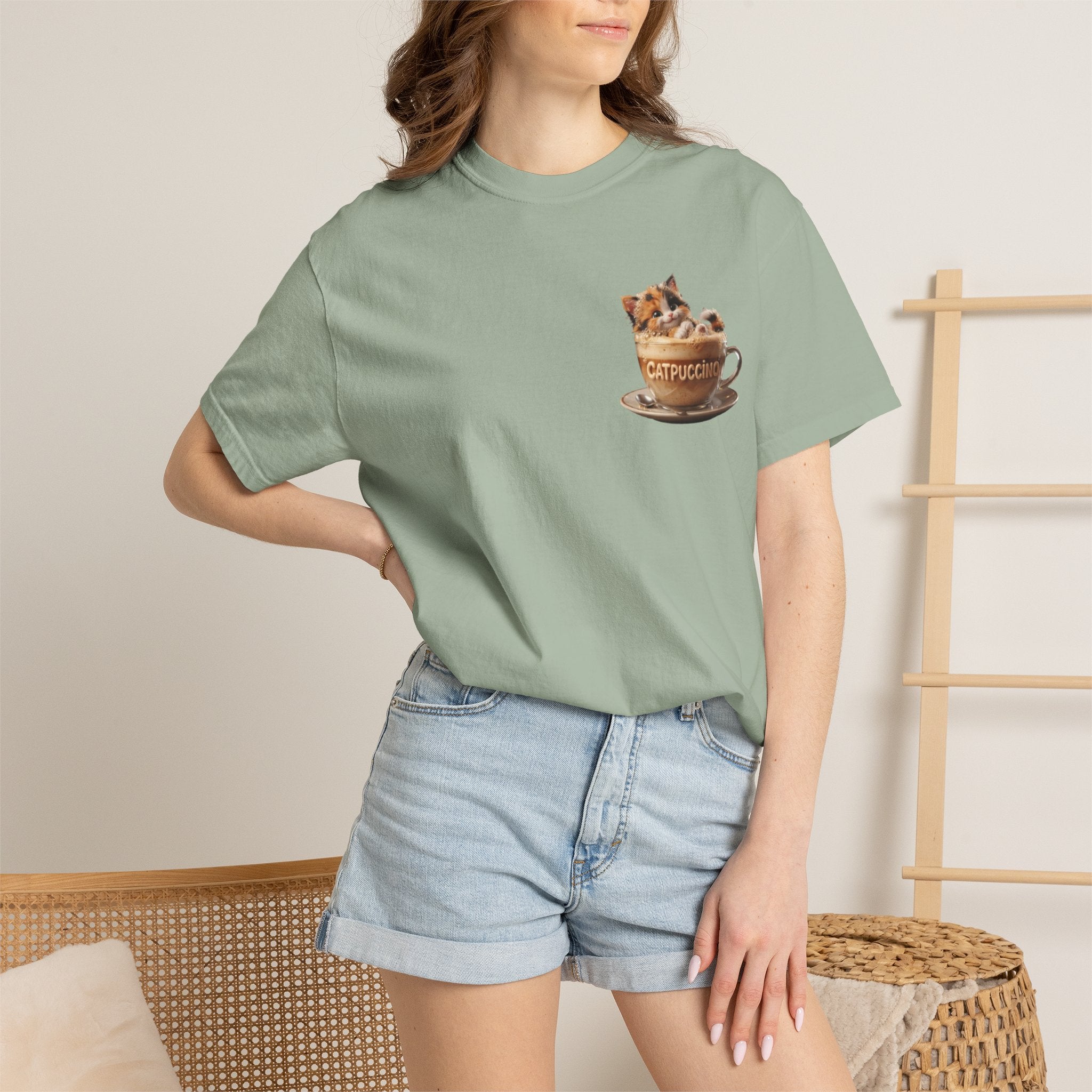 Cat in Cappuccino Cup T Shirt