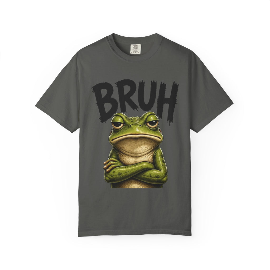 Bruh Frog T-Shirt Funny Grumpy Frog Graphic Tee