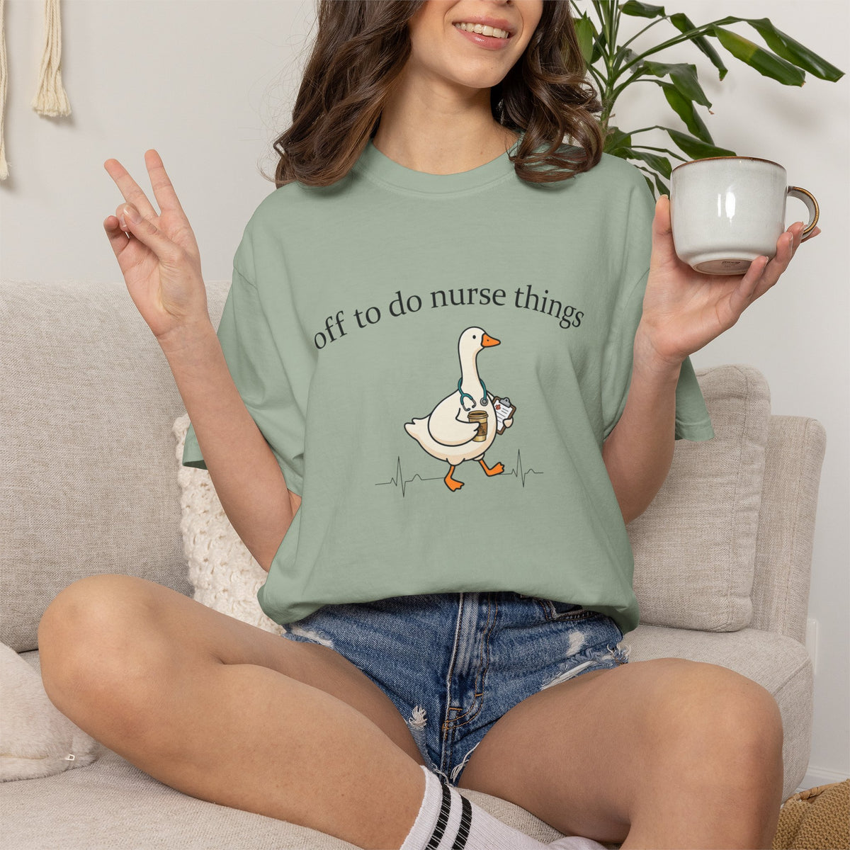 Nurse Goose T Shirt Off to Do Nurse Things Cute Medical Humor Tee