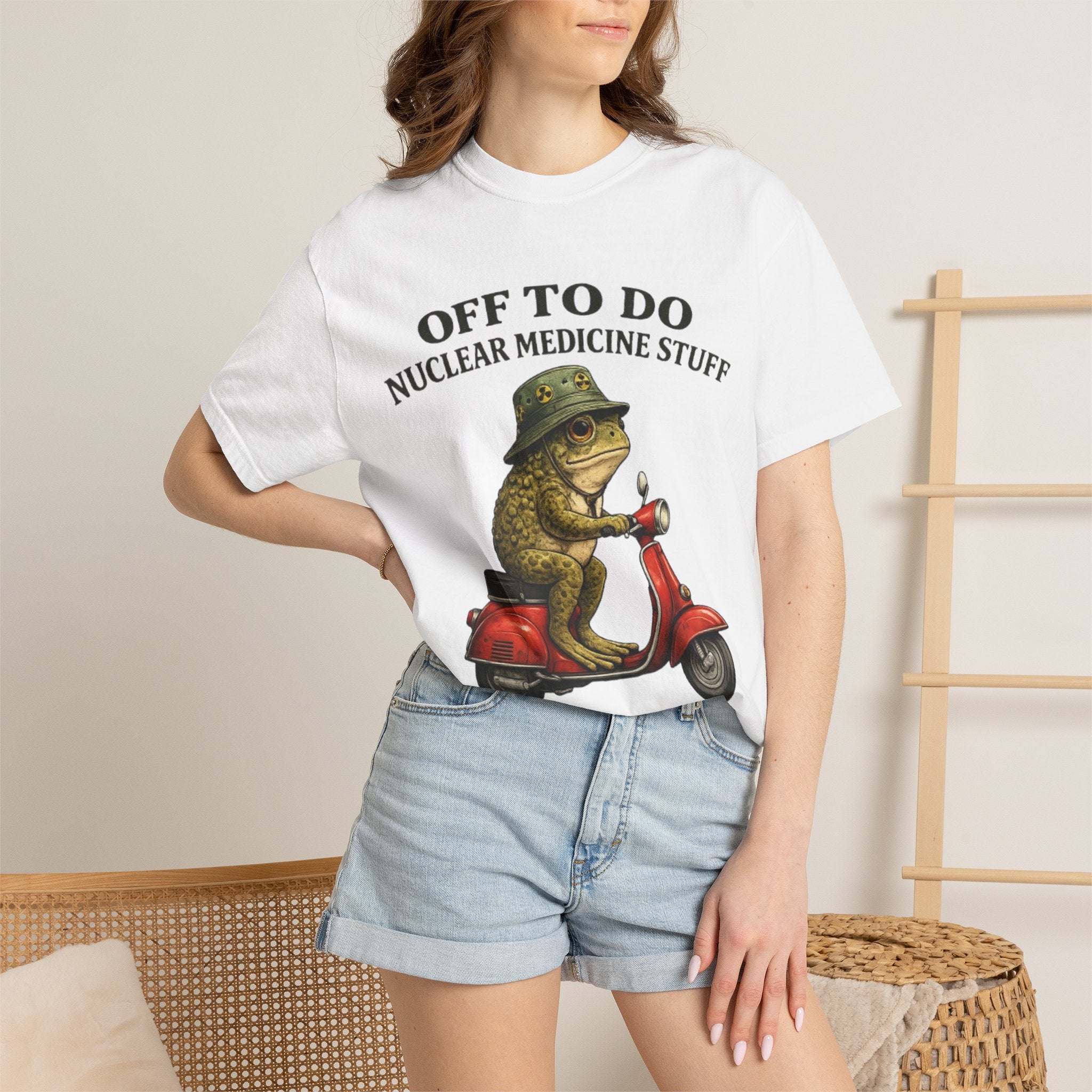 Nuclear Medicine Frog Scooter T-Shirt  Off To Do Nuclear Medicine Stuff