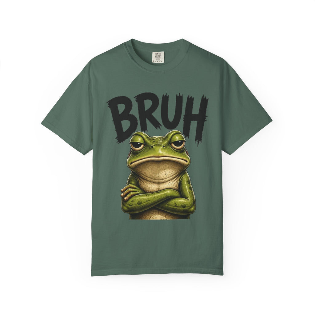 Bruh Frog T-Shirt Funny Grumpy Frog Graphic Tee