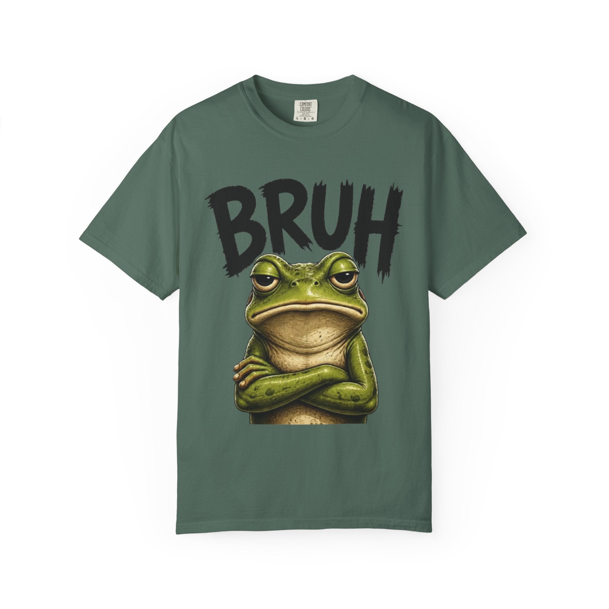 Bruh Frog T-Shirt Funny Grumpy Frog Graphic Tee