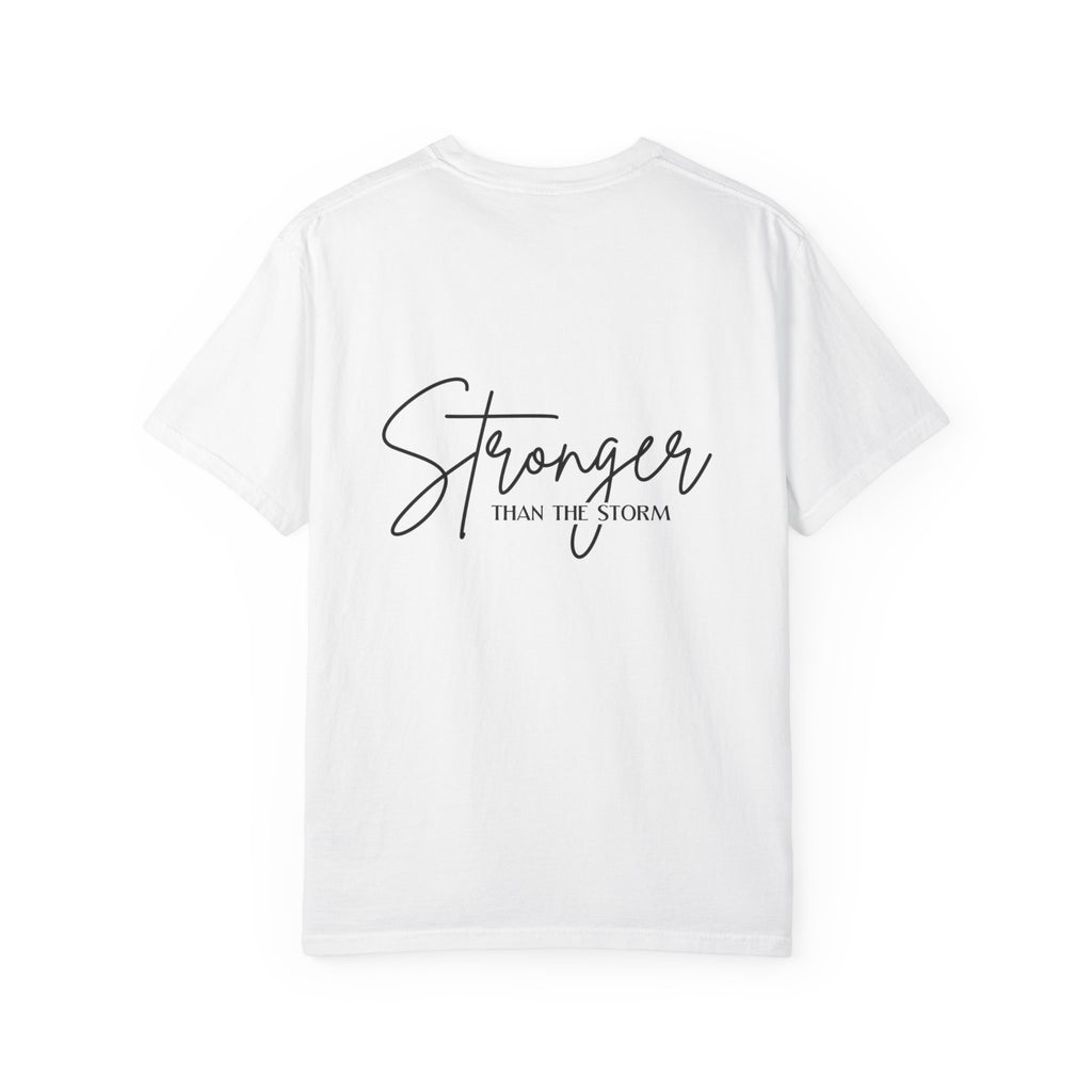 T-Shirt  Stronger Than the Storm Script Chest and Back Tee