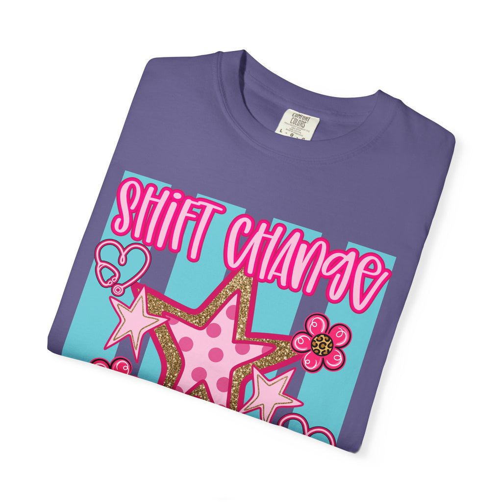 Shift Change Hallelujah T Shirt Cute Pink Star Nurse Worker Tee