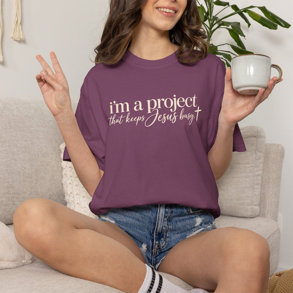 Im a Project That Keeps Jesus Busy Tee Shirt