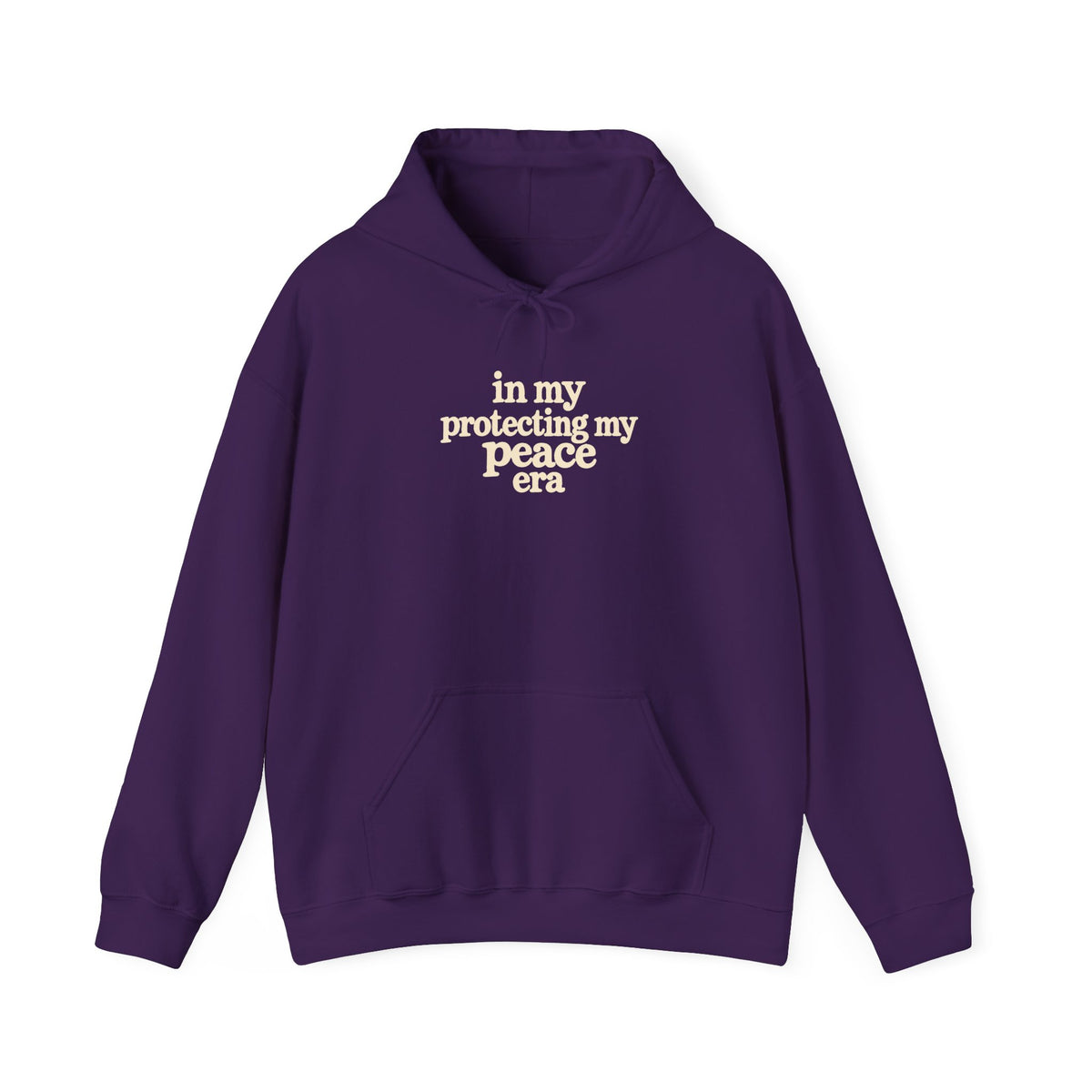 In My Protecting My Peace Era hoodie | white minimalist script sweatshirt