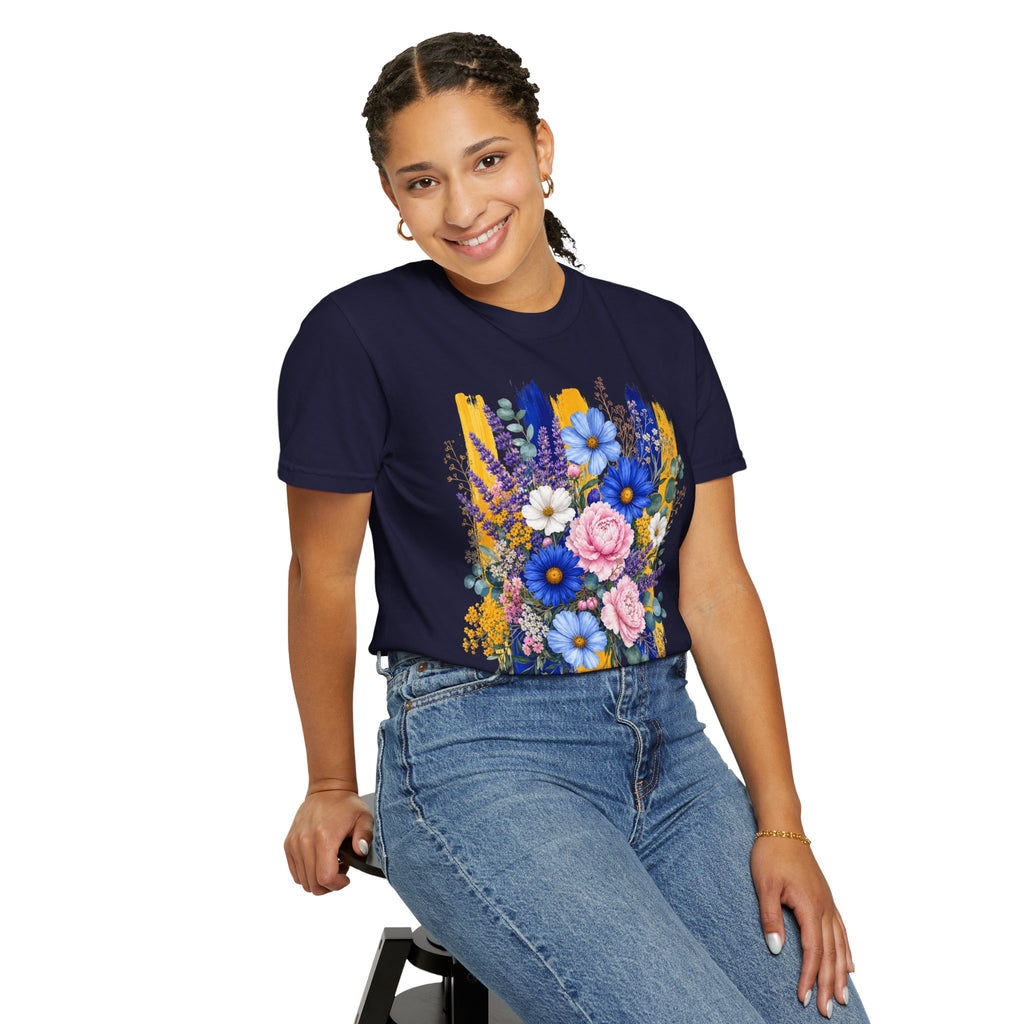 Floral Brushstroke Bouquet T Shirt