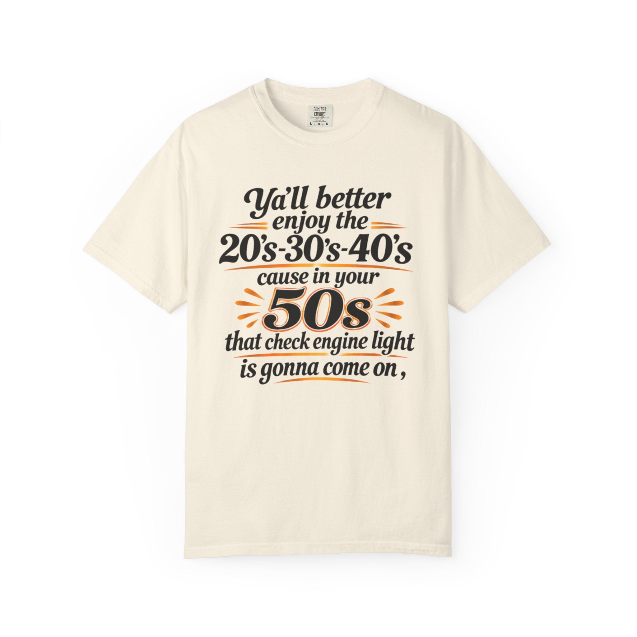 Funny Check Engine Light 50s Retirement T-Shirt