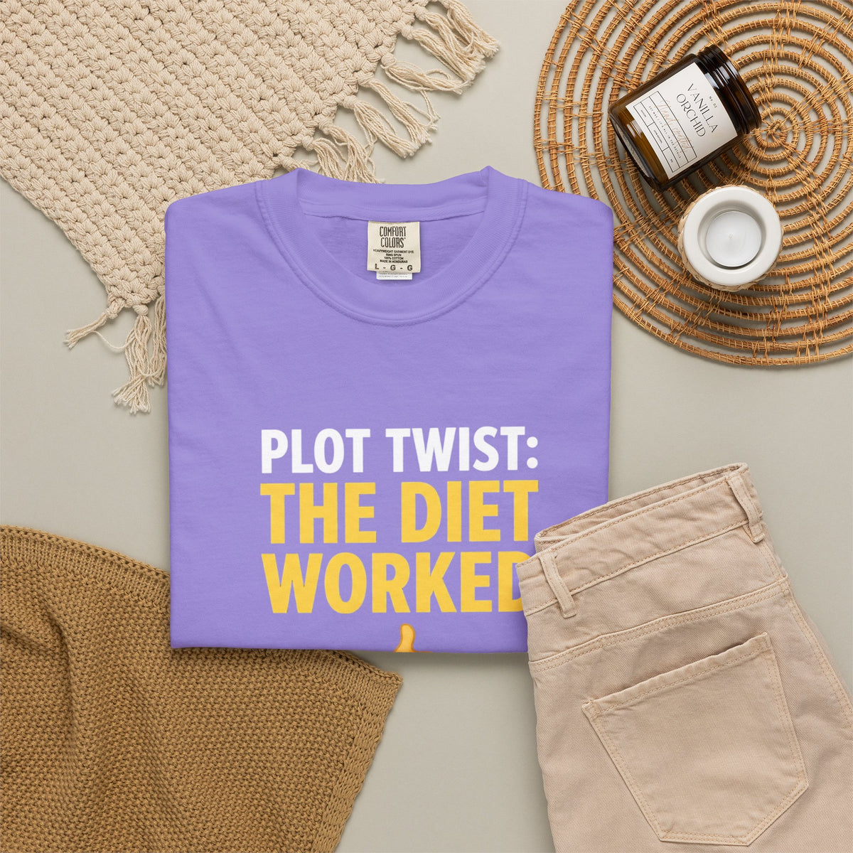 T Shirt The Diet Worked Funny Thumbs-Up Graphic Tee