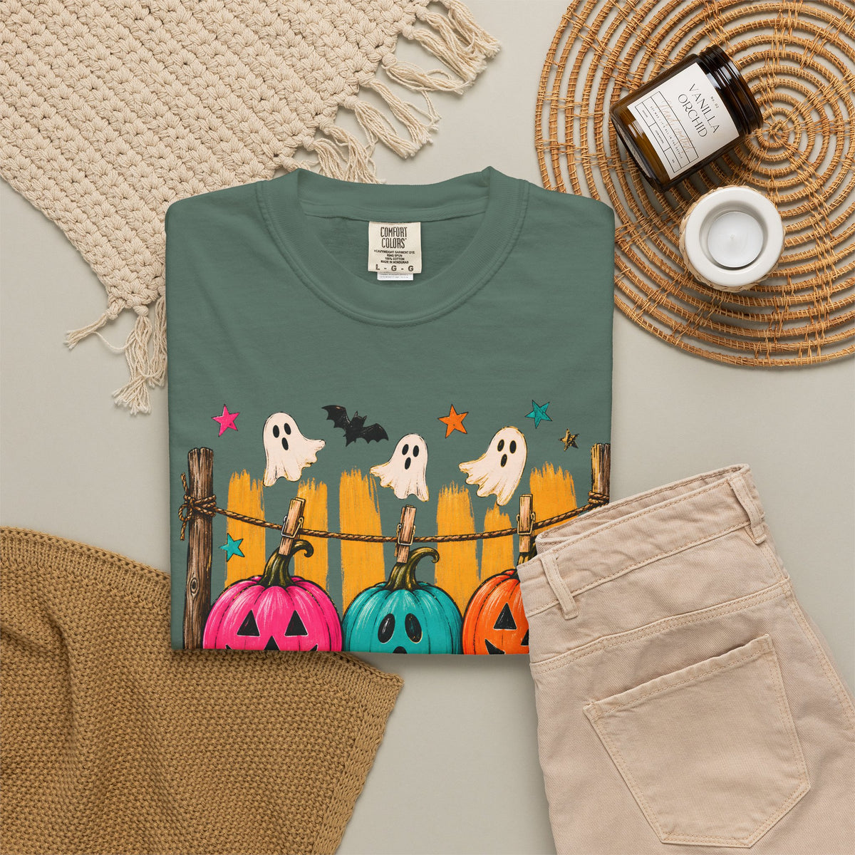 Halloween Pumpkins and Ghosts T Shirt Cute Jack O Lantern Halloween Tee