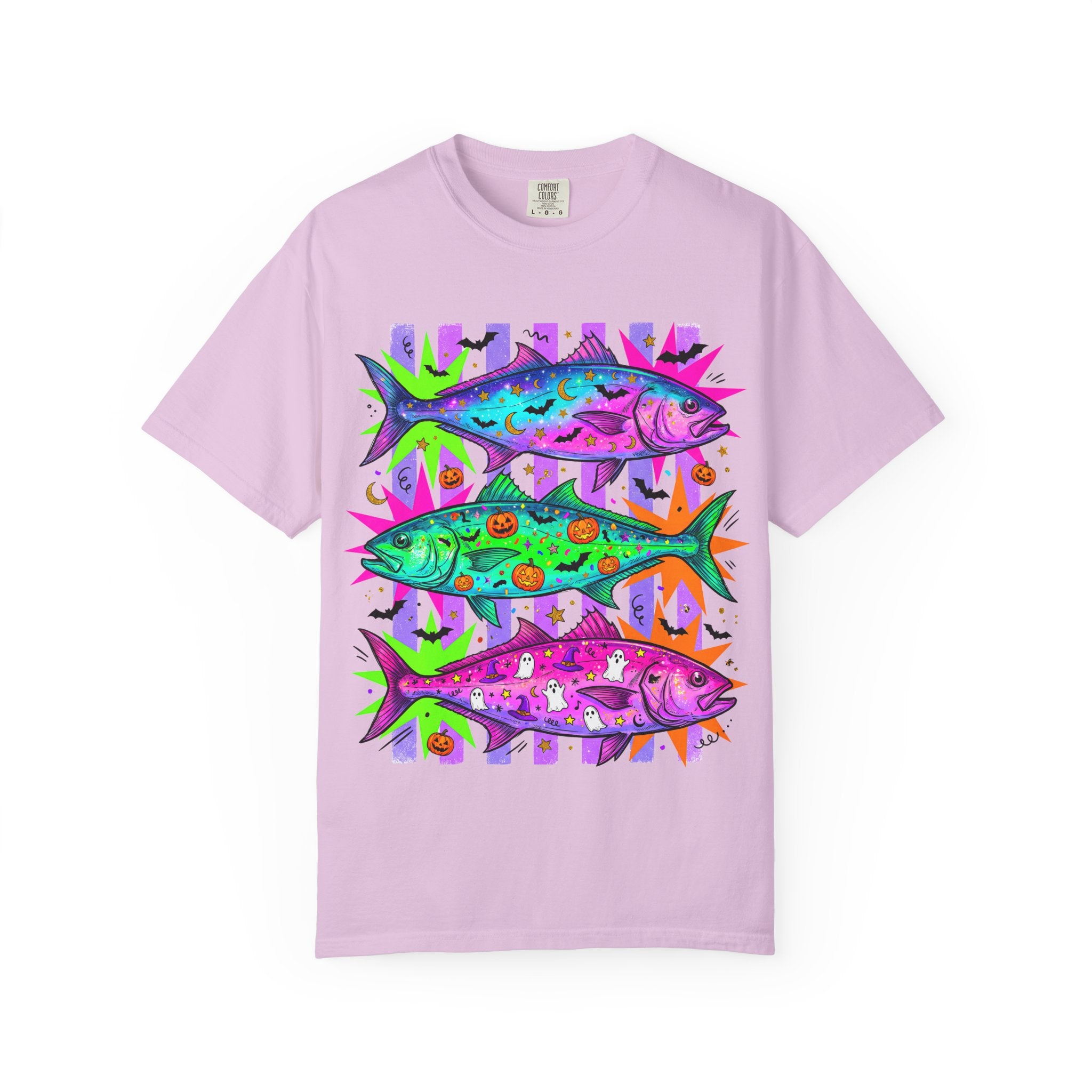 Bright Halloween Tropical Mackerel T-Shirt — Colorful Surf & Beach Fish Graphic Tee