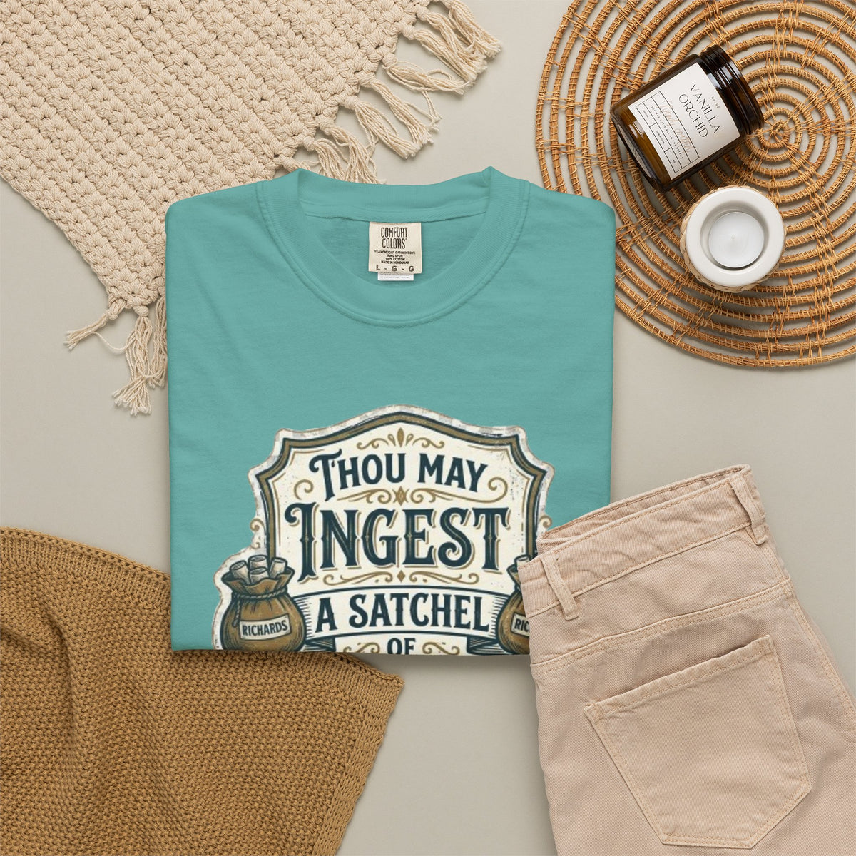 Tee Shirt Thou May Ingest a Satchel of Richards Vintage Apothecary Graphic