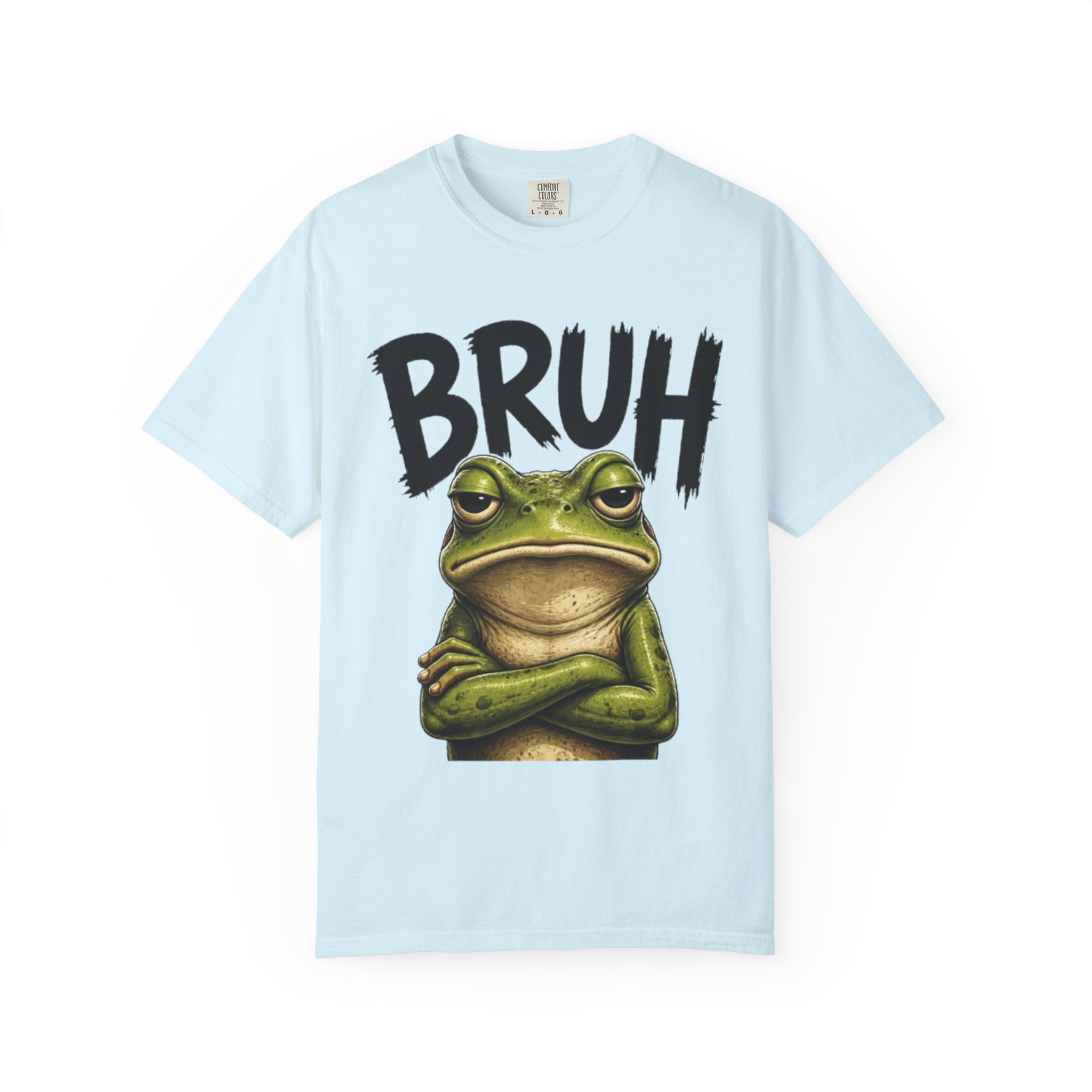 Bruh Frog T-Shirt Funny Grumpy Frog Graphic Tee