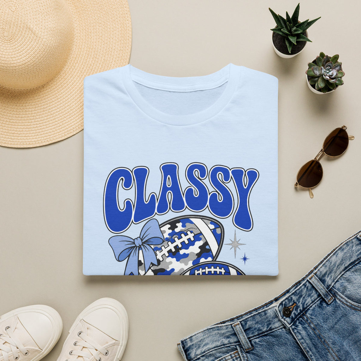 Classy Until Kickoff Football T Shirt