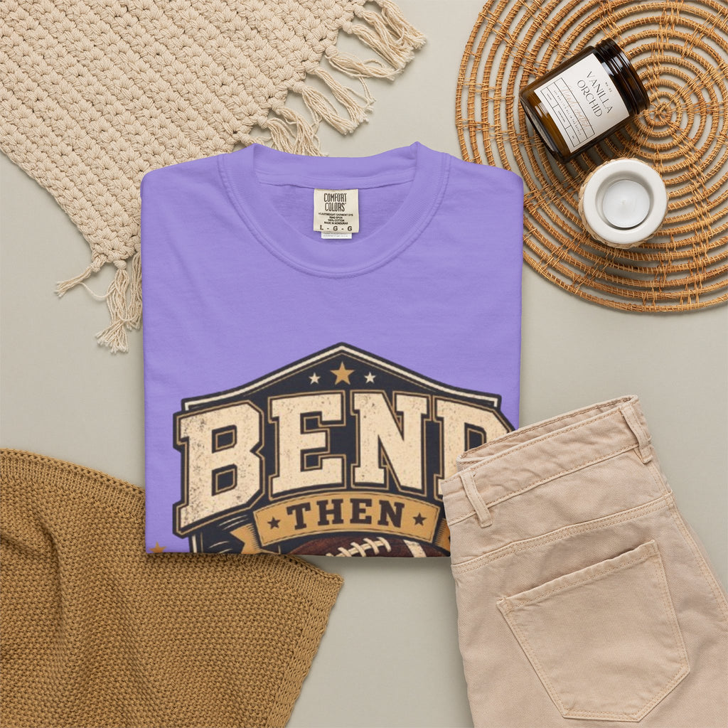 Football Bend Then Snap Repeat Graphic T Shirt Vintage Athletic Tee for Players and Fans