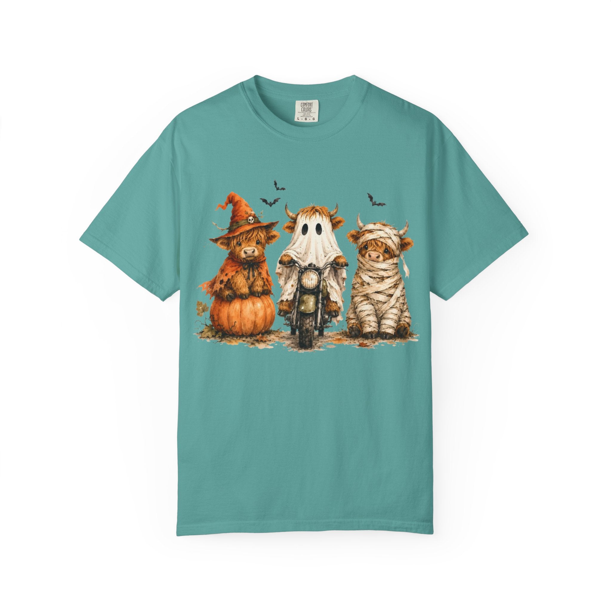 Halloween Pumpkin Cat Ghost T Shirt Cute Spooky Trio Tee