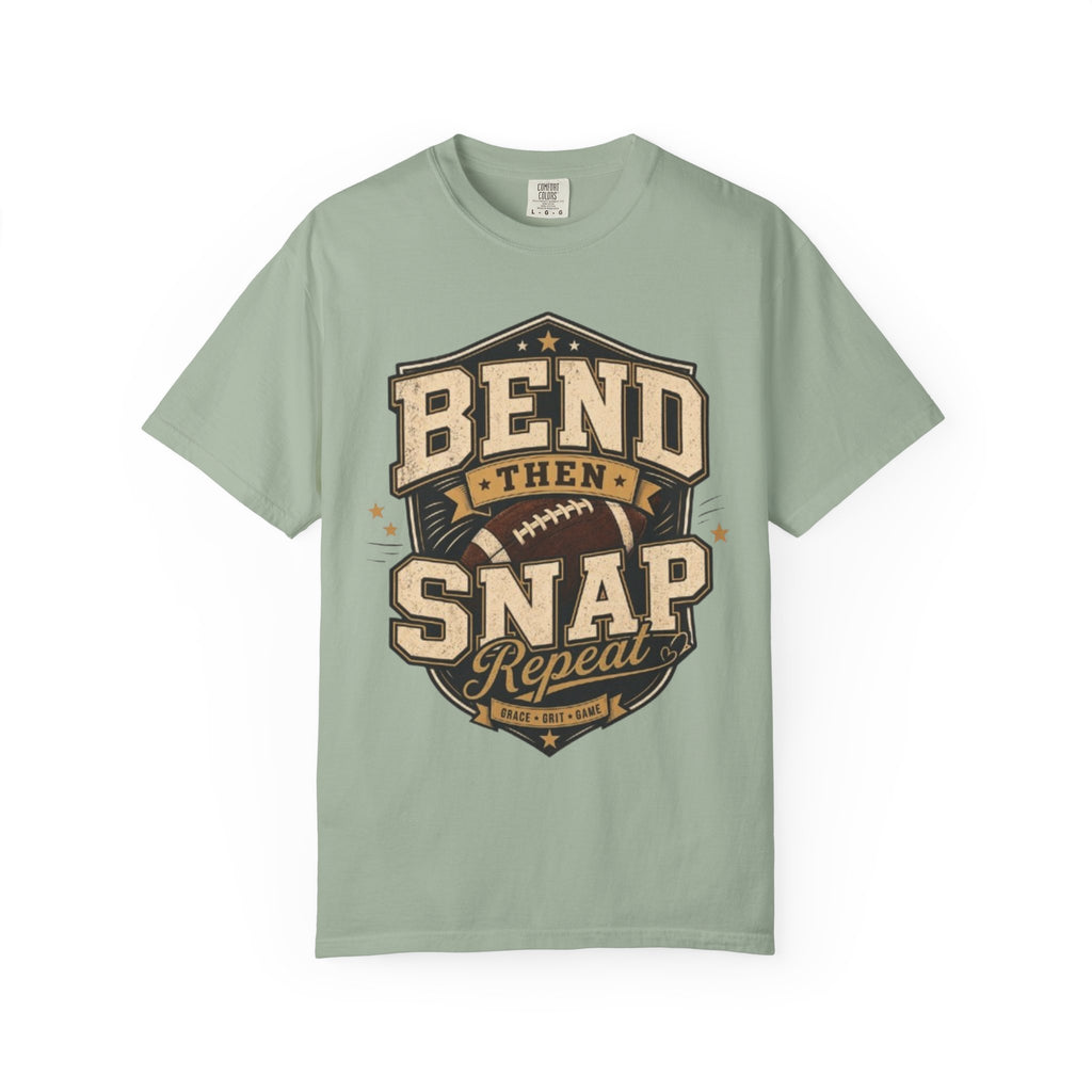 Football Bend Then Snap Repeat Graphic T Shirt Vintage Athletic Tee for Players and Fans