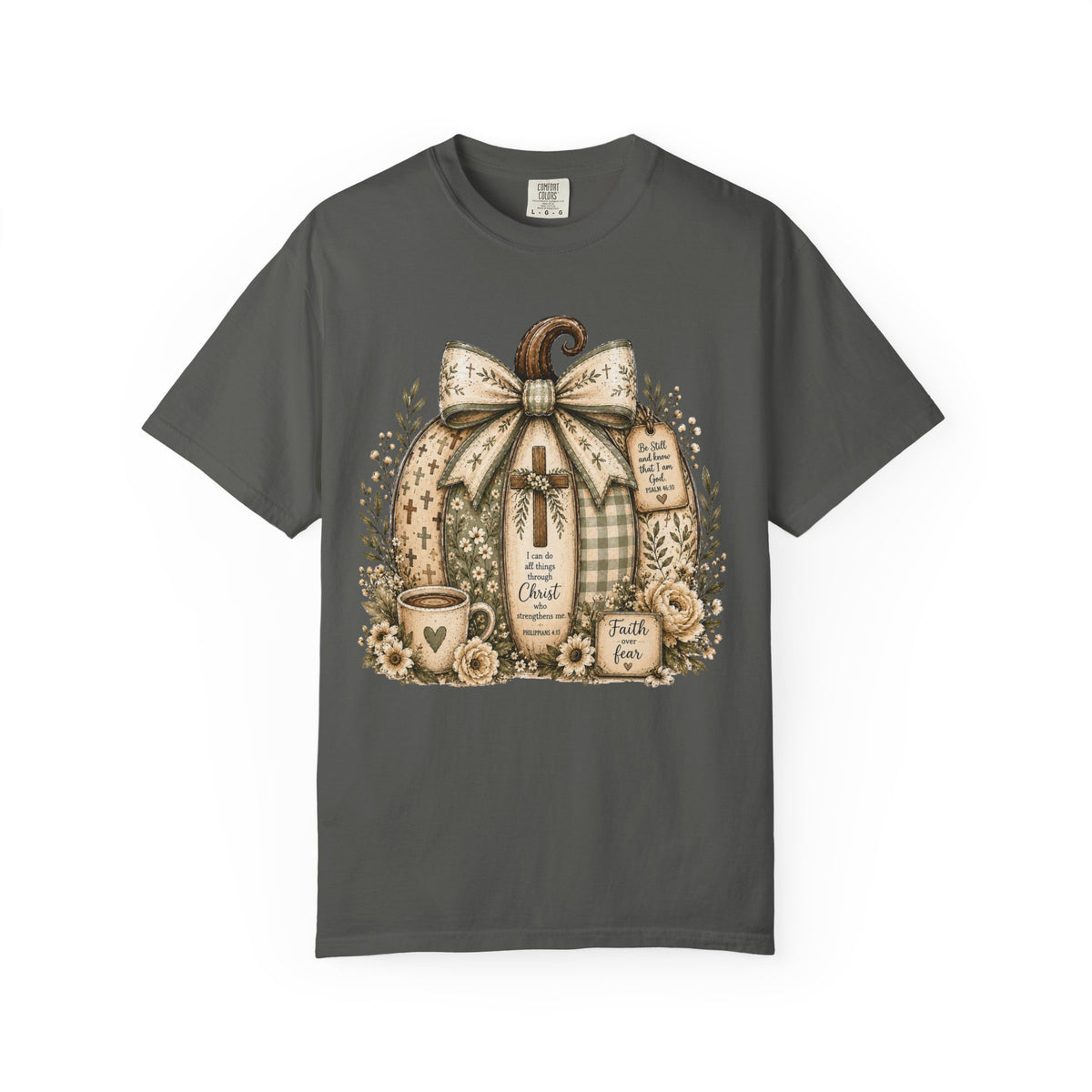 Pumpkin Blessings Tee Rustic Autumn Pumpkin with Grateful Heart Design