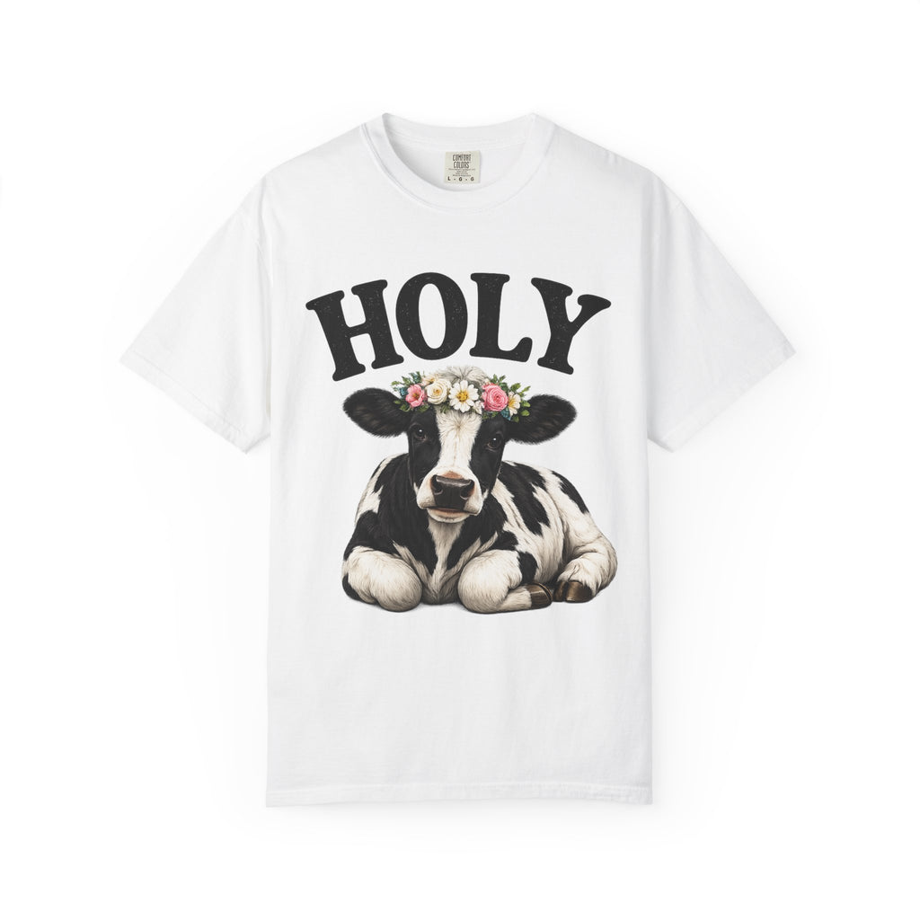 Holy Cow Floral Crown T Shirt
