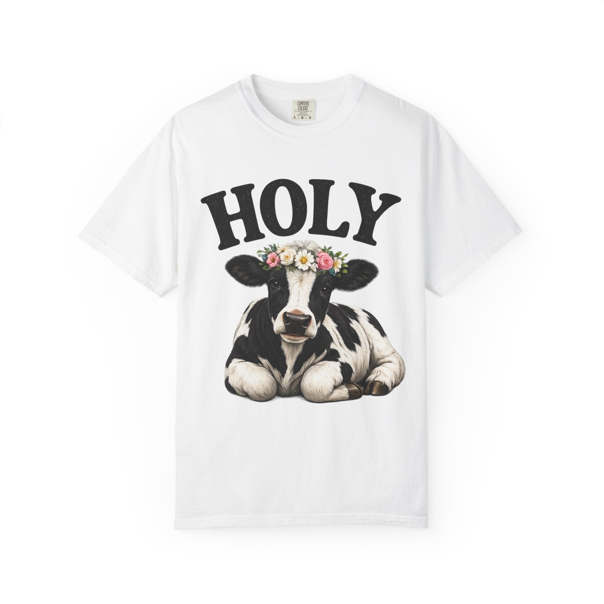 Holy Cow Floral Crown T Shirt
