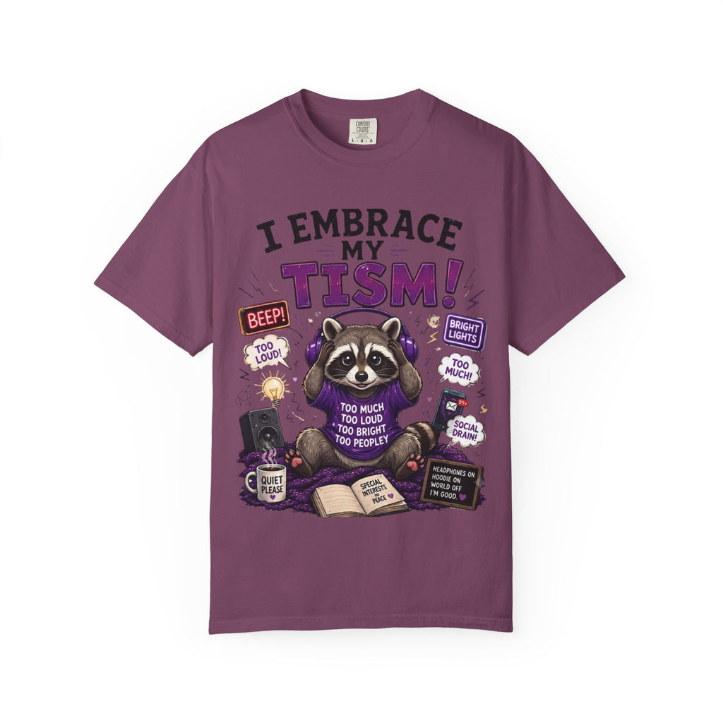 Autism Awareness T-Shirt I Embrace My Tism Raccoon Design