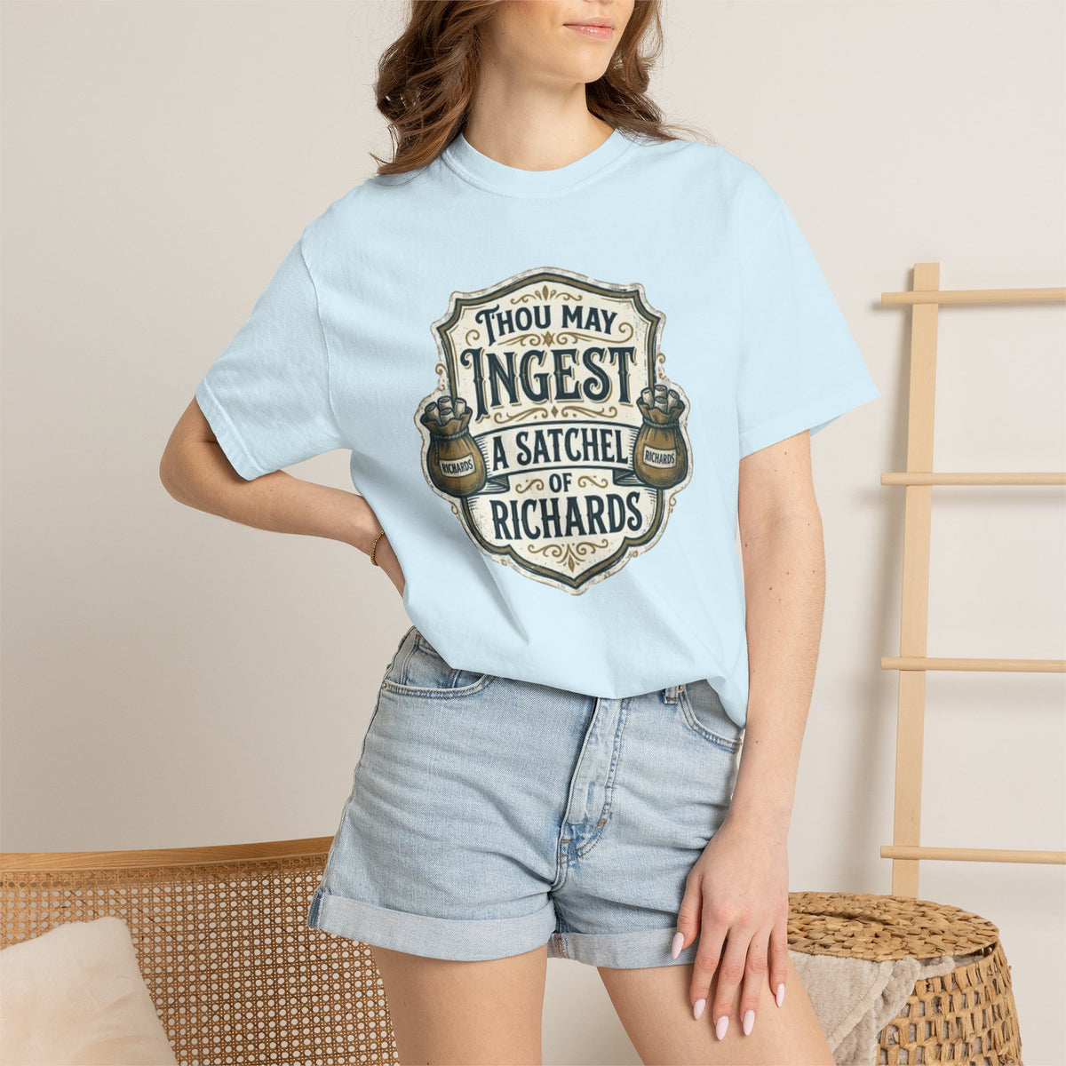 Tee Shirt Thou May Ingest a Satchel of Richards Vintage Apothecary Graphic