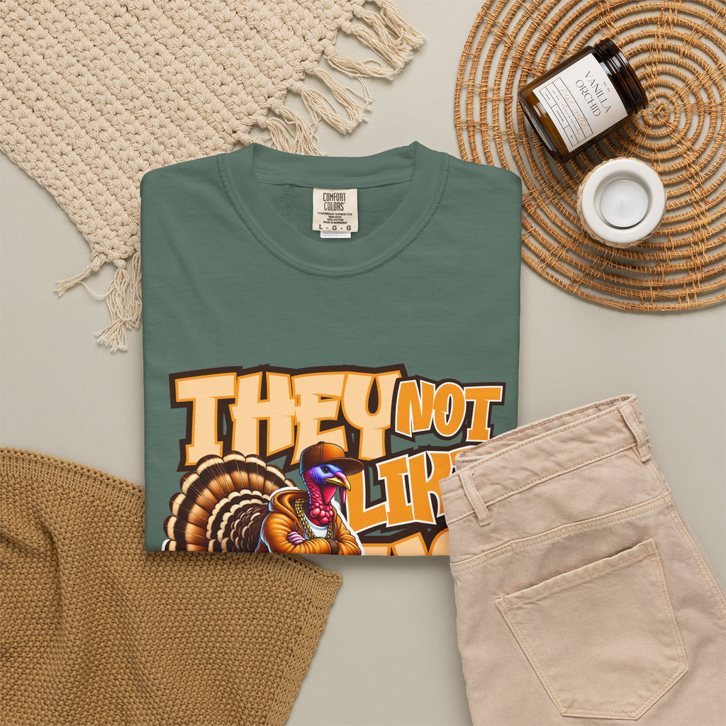 They Not Like Us Turkey Tee Shirt Funny Thanksgiving Graphic Tee