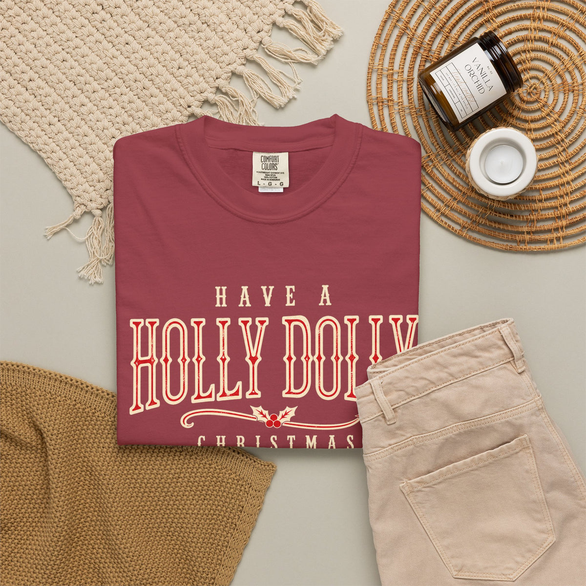 Have a Holly Dolly Christmas Shirt, Western Christmas Tee, Country Christmas Shirt, Retro Holiday T-Shirt, Southern Christmas Gift