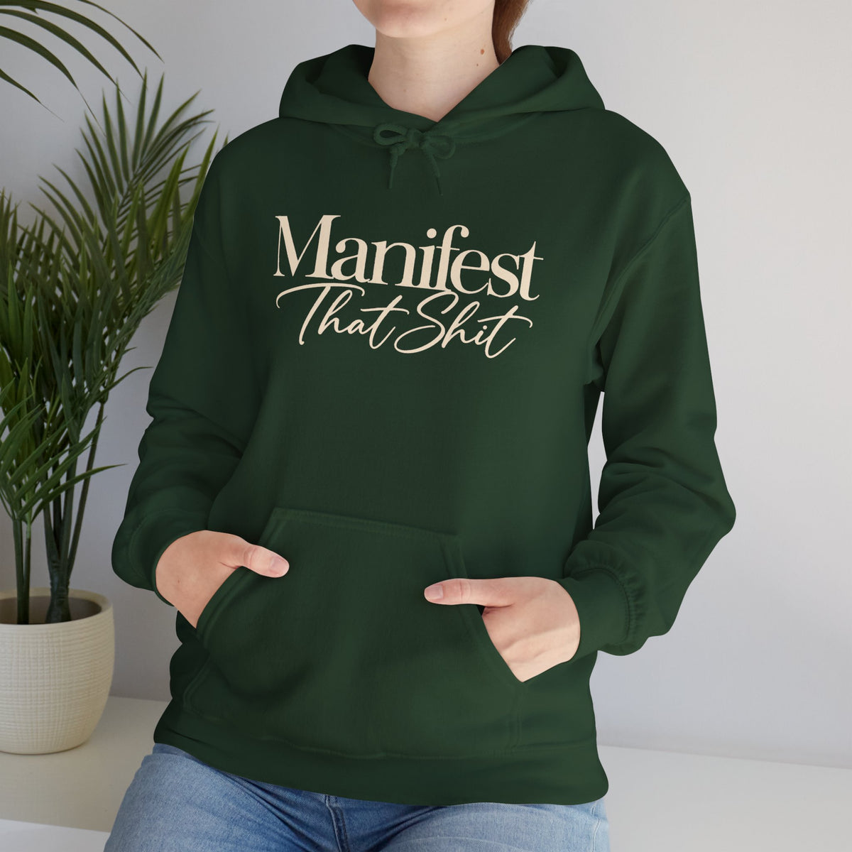 Hoodie Manifest That Shit Minimal Script Pullover